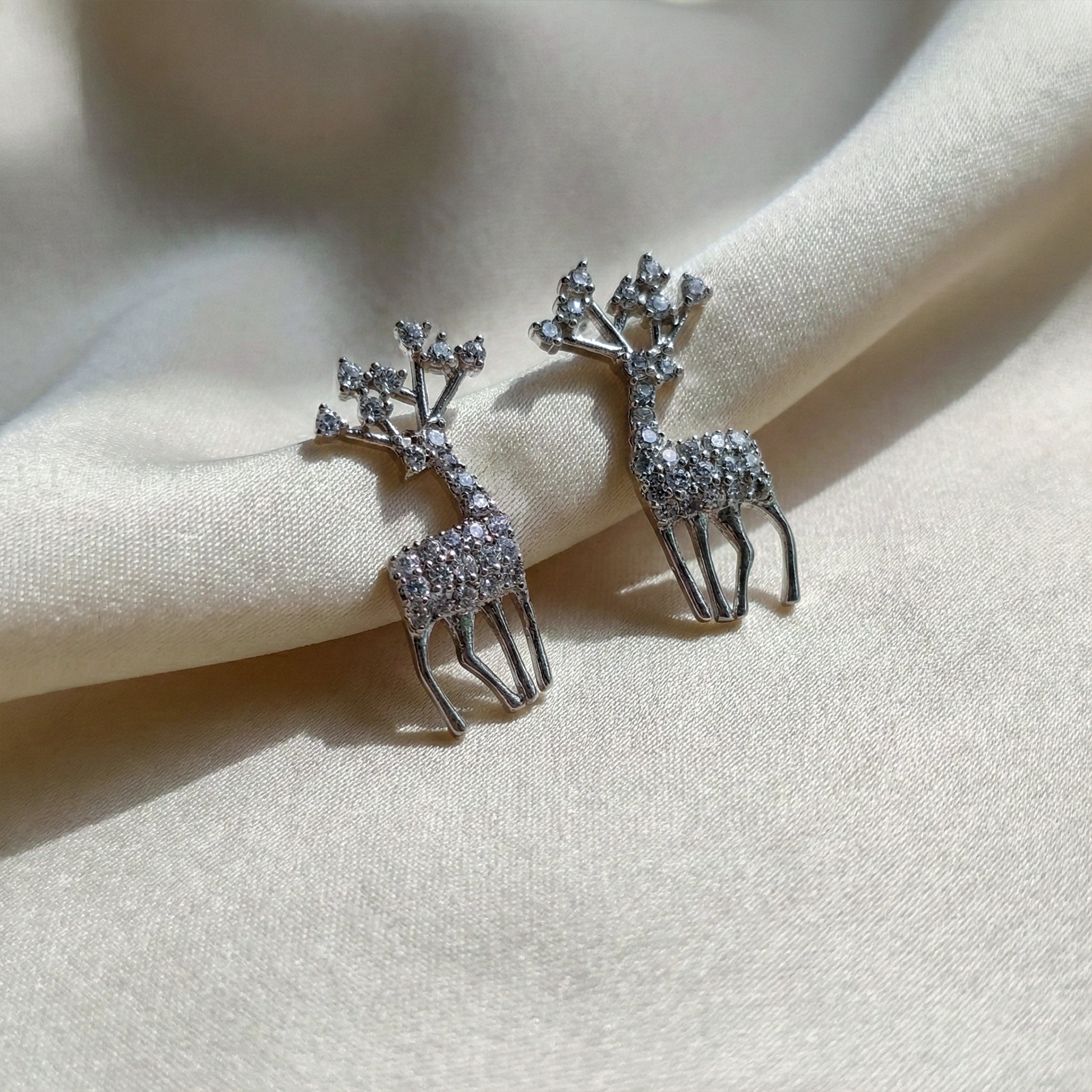 Crystal Stag Elegance Stud Earrings GWE -97