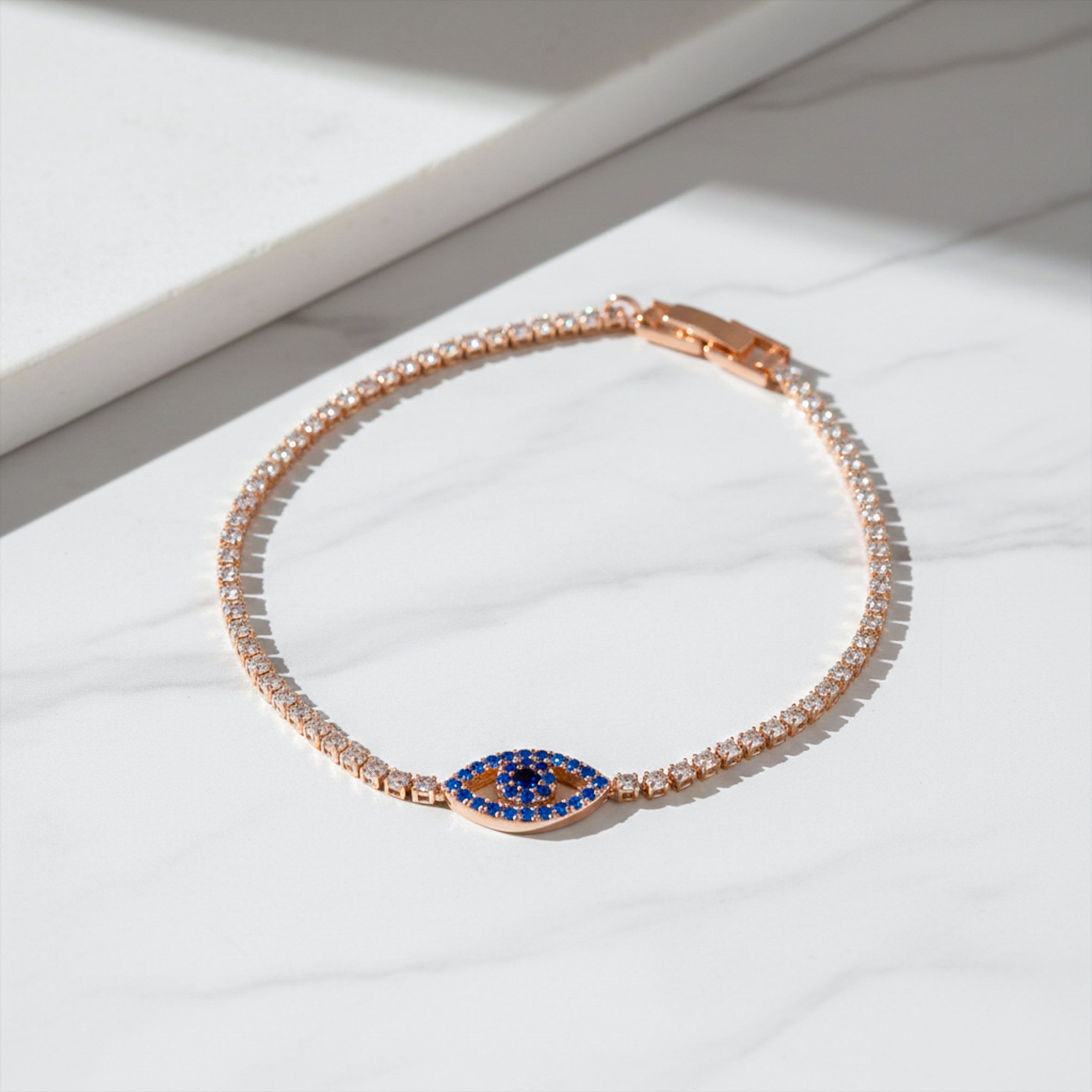 Celestial Evil Eye Crystal Tennis Bracelet GWB -103