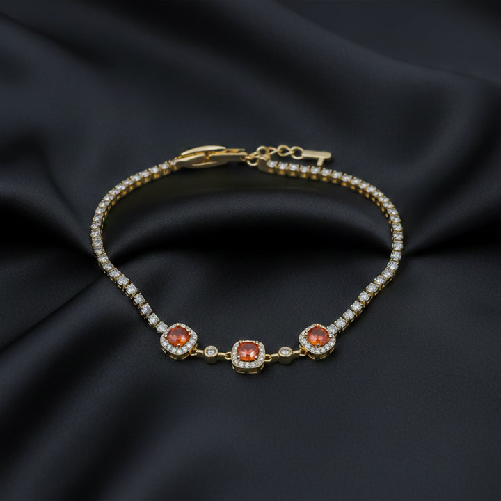 Golden Sunset Gem Tennis Bracelet GWB -94