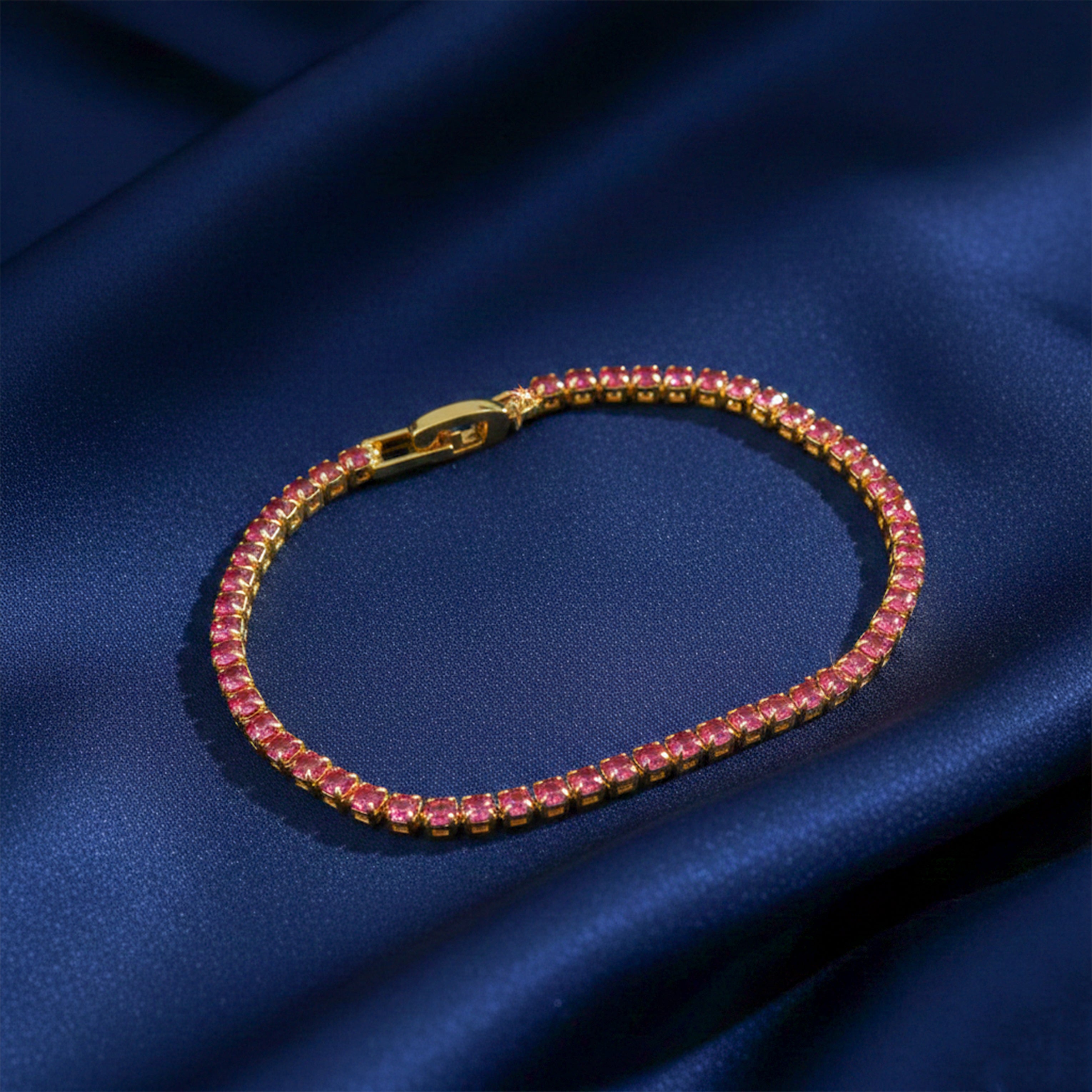 Blush Pink Elegance Tennis Bracelet GWB -82