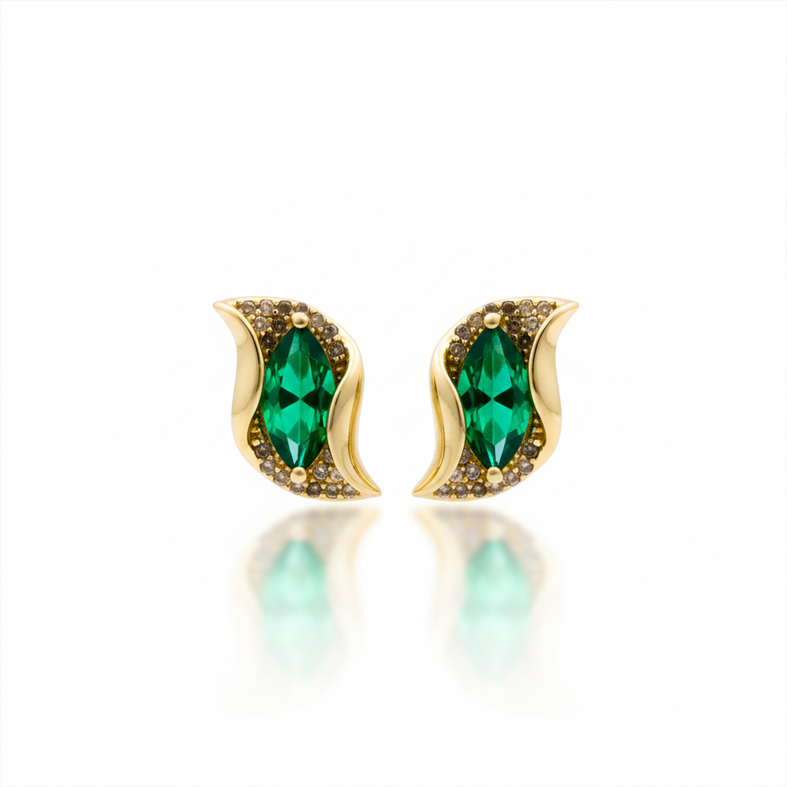 Emerald Green CrystaL Earrings GWE -122