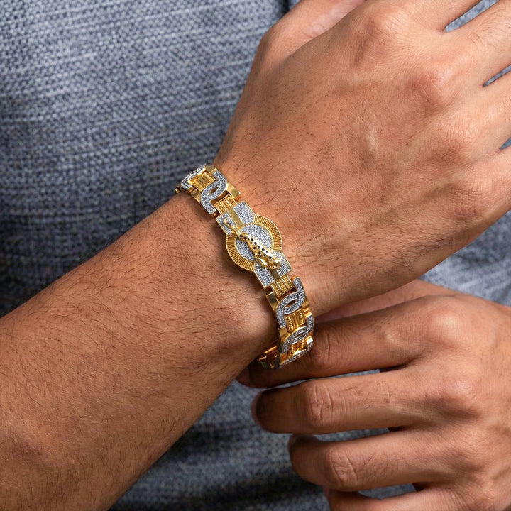 Dual-Tone Designer Men’s Bracelet GMB -2