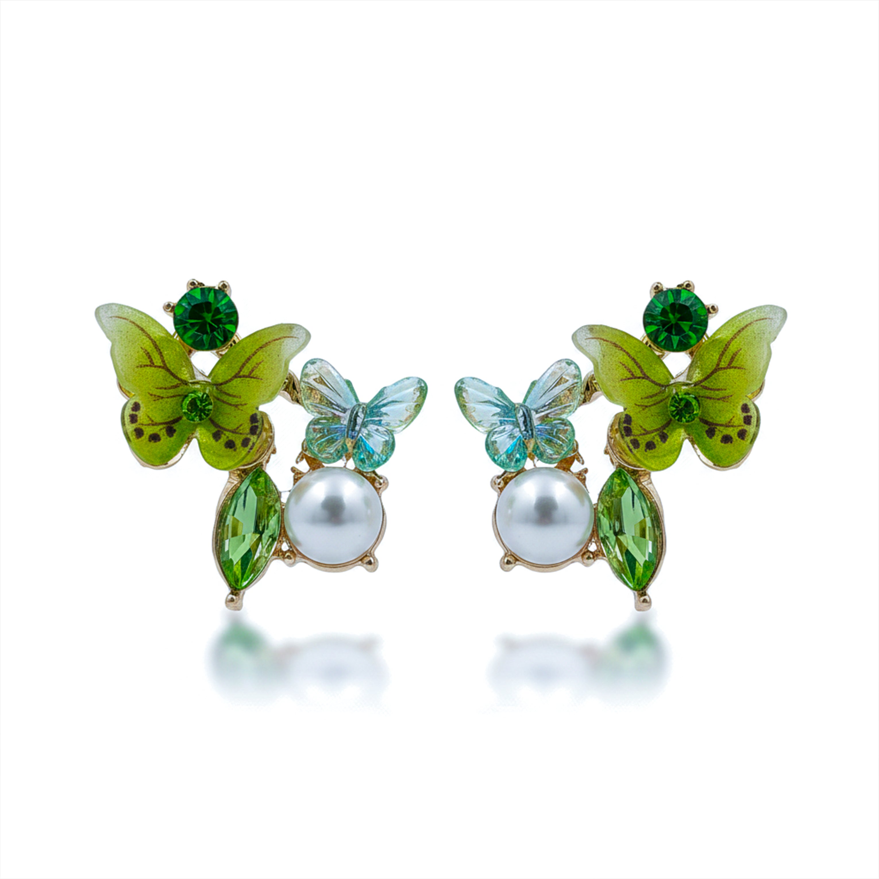 Green Butterfly Earrings GWE -212