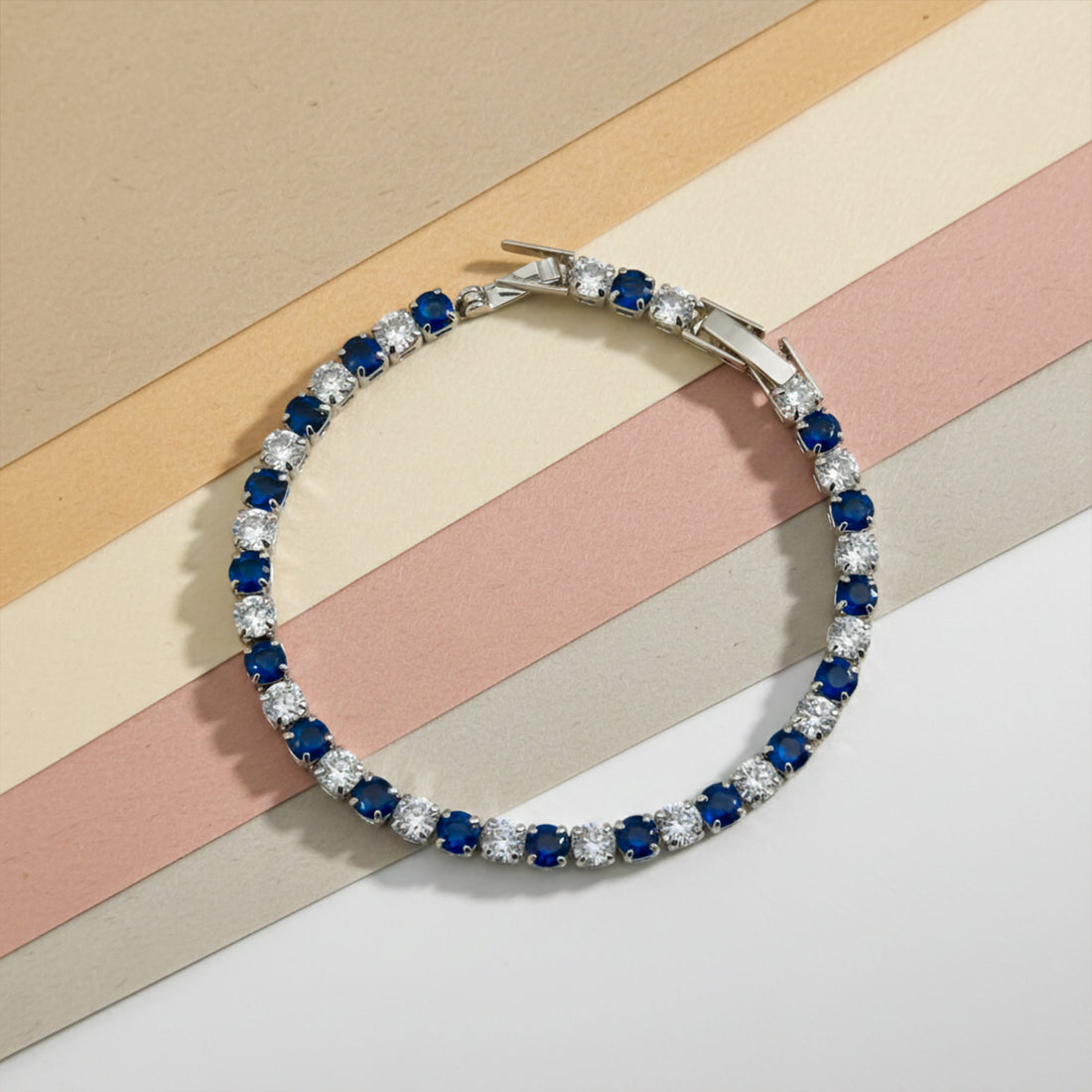 Royal Blue Spark Tennis Bracelet GWB -84