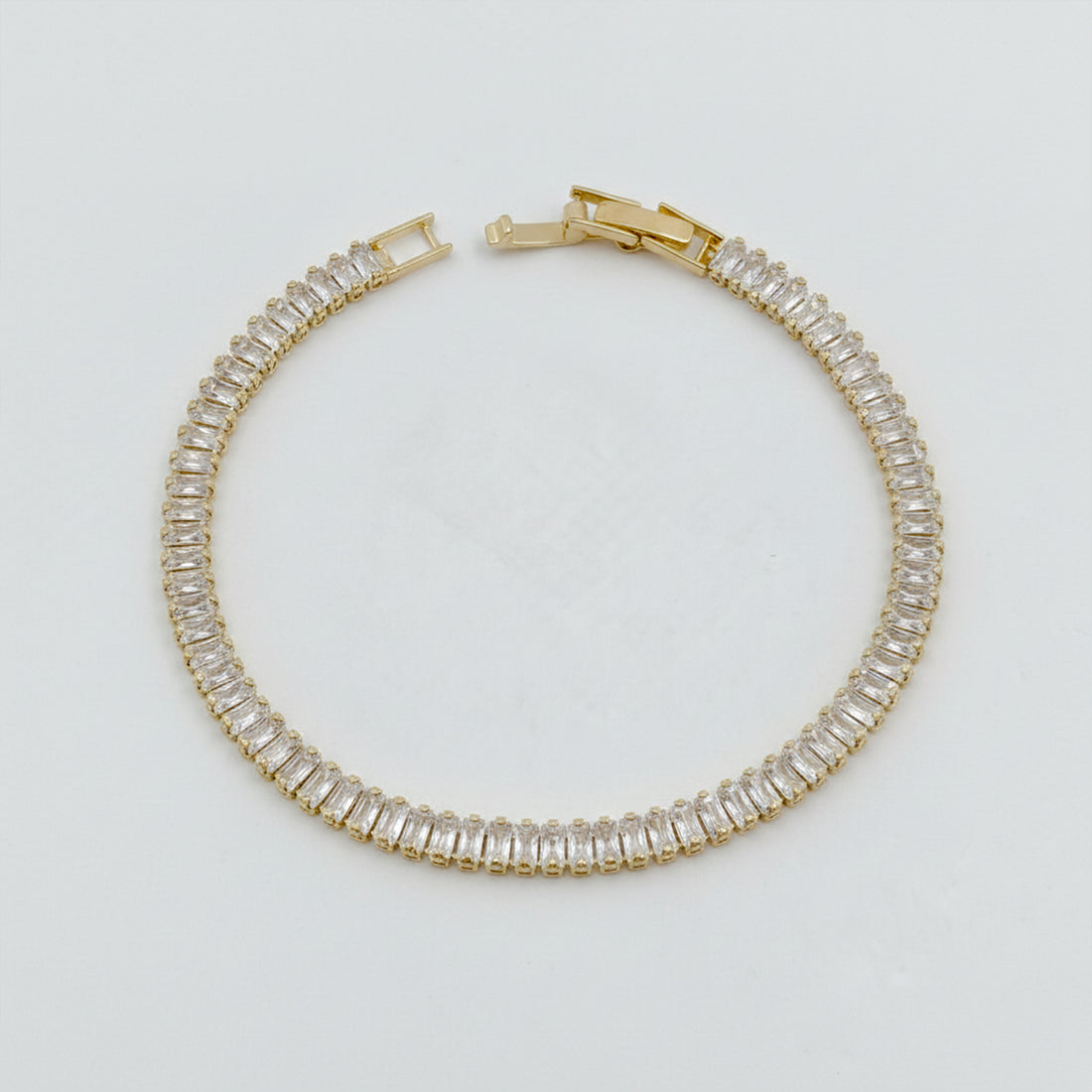 Classic Gold Stone Tennis Bracelet GWB -112