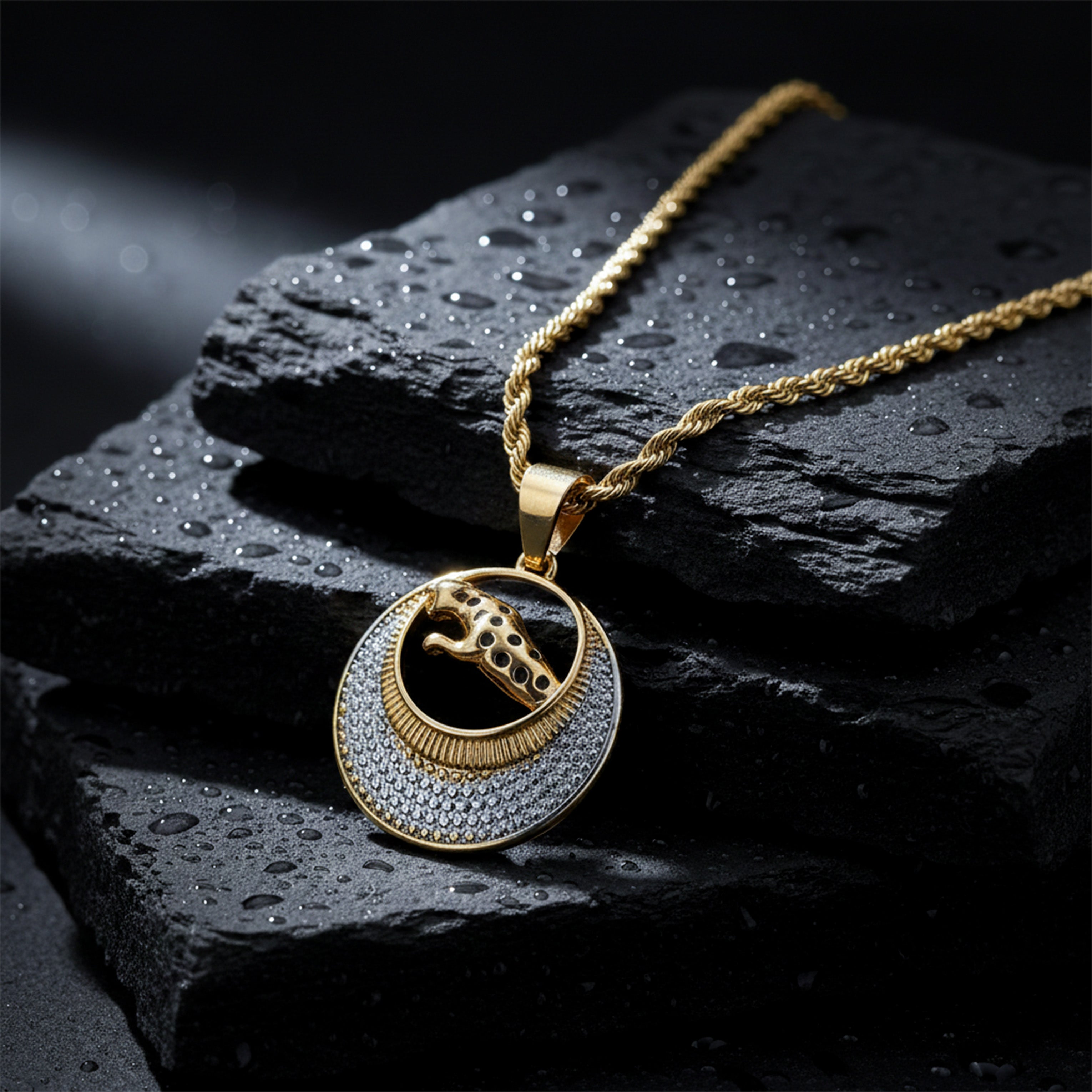 Leopard Halo Pendant GMP -5