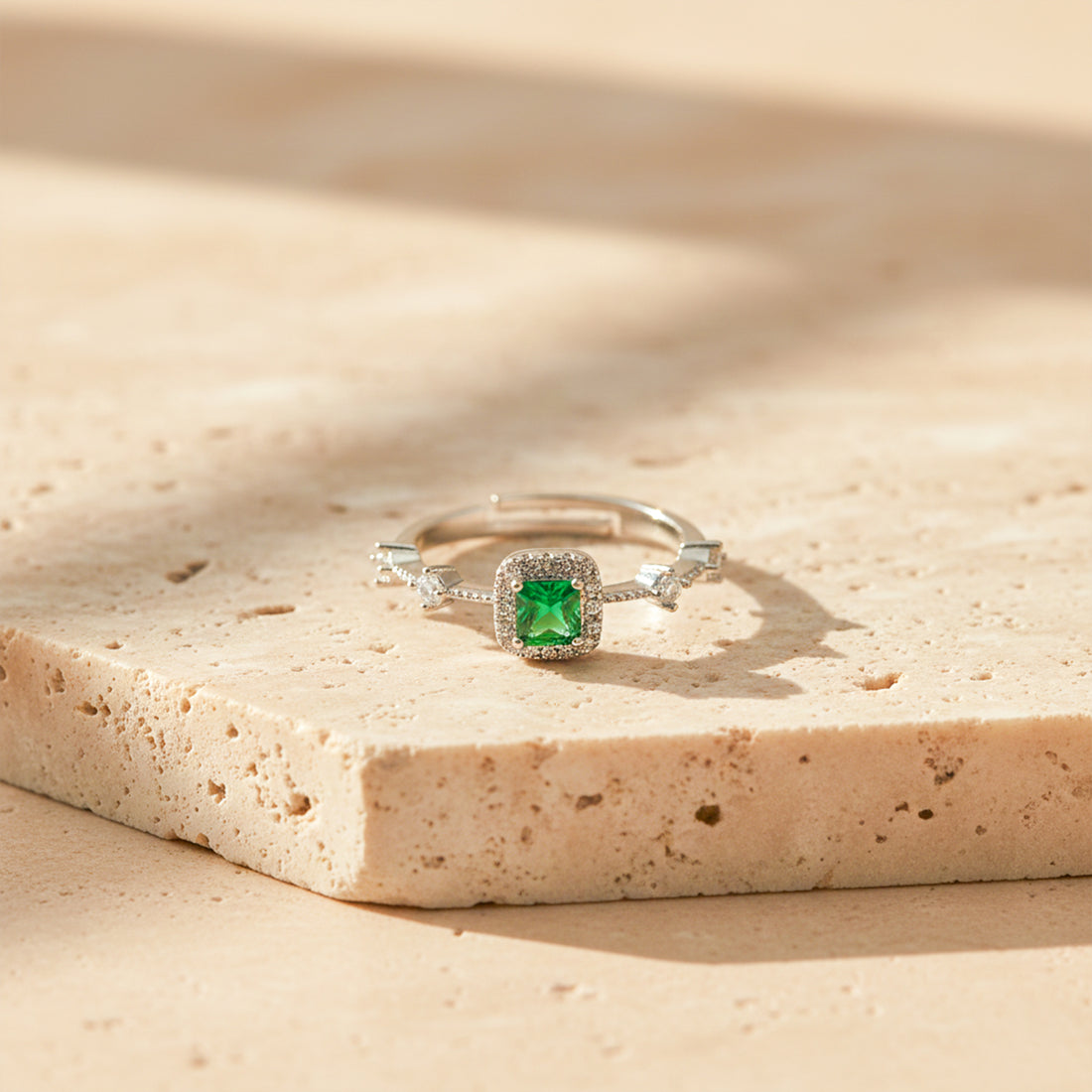Emerald Halo Elegance Ring GWR -74