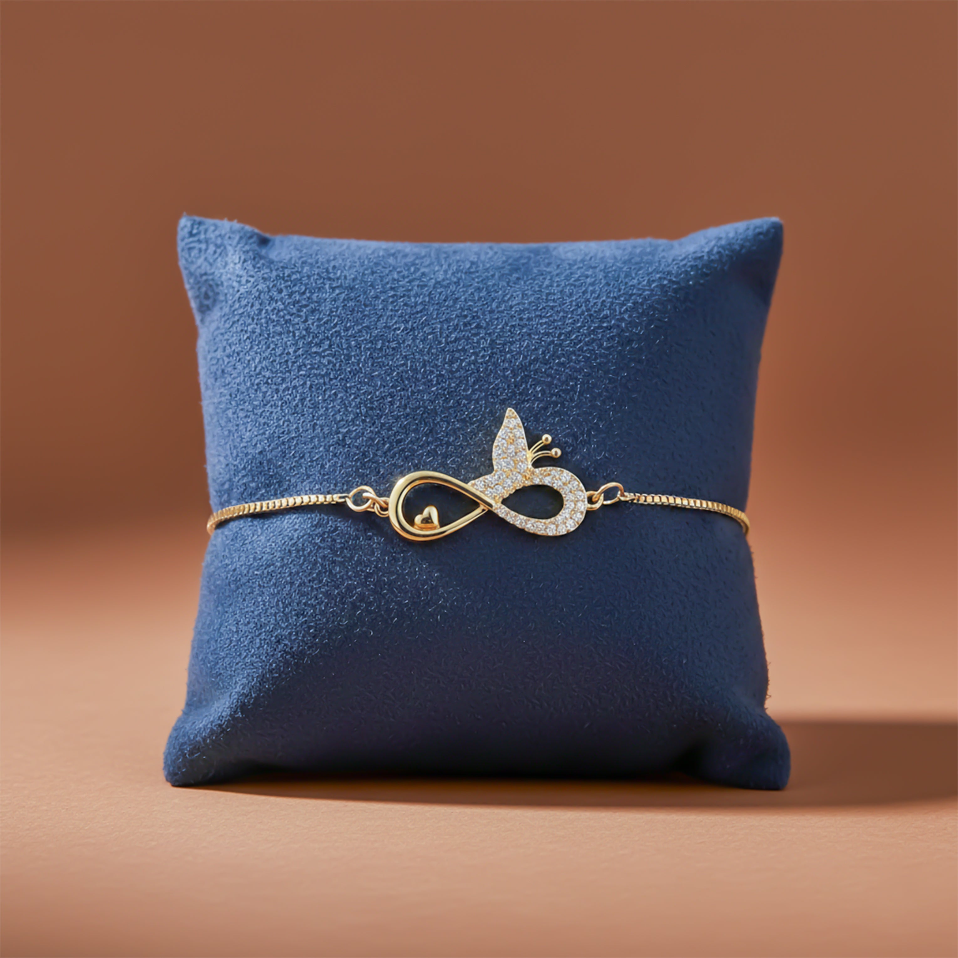 Golden Infinity Butterfly Bracelet GWB -167