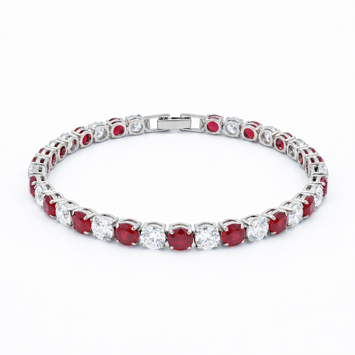 Ruby Radiance Crystal Tennis Bracelet GWB -67