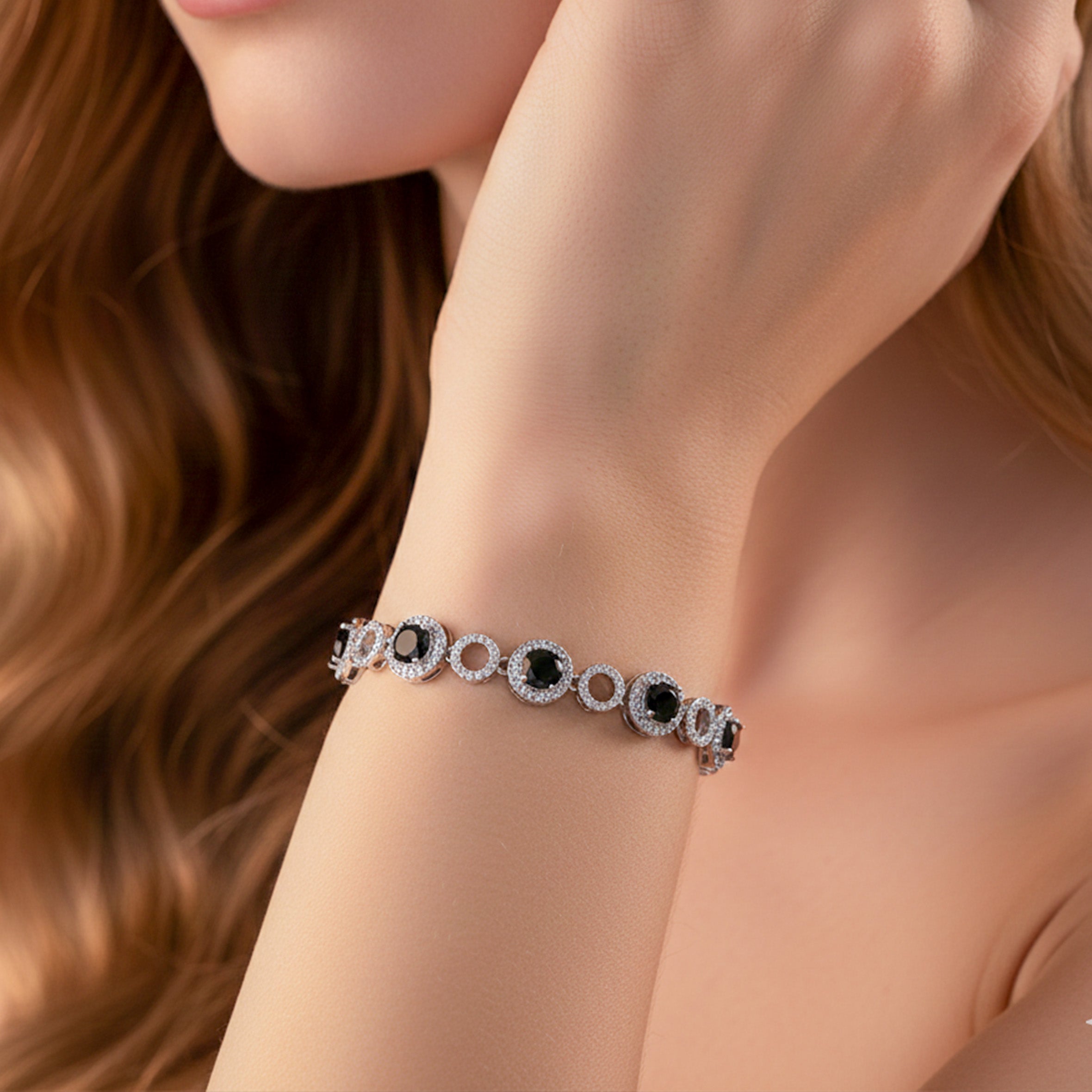 Halo Stone Tennis Bracelet GWB -139