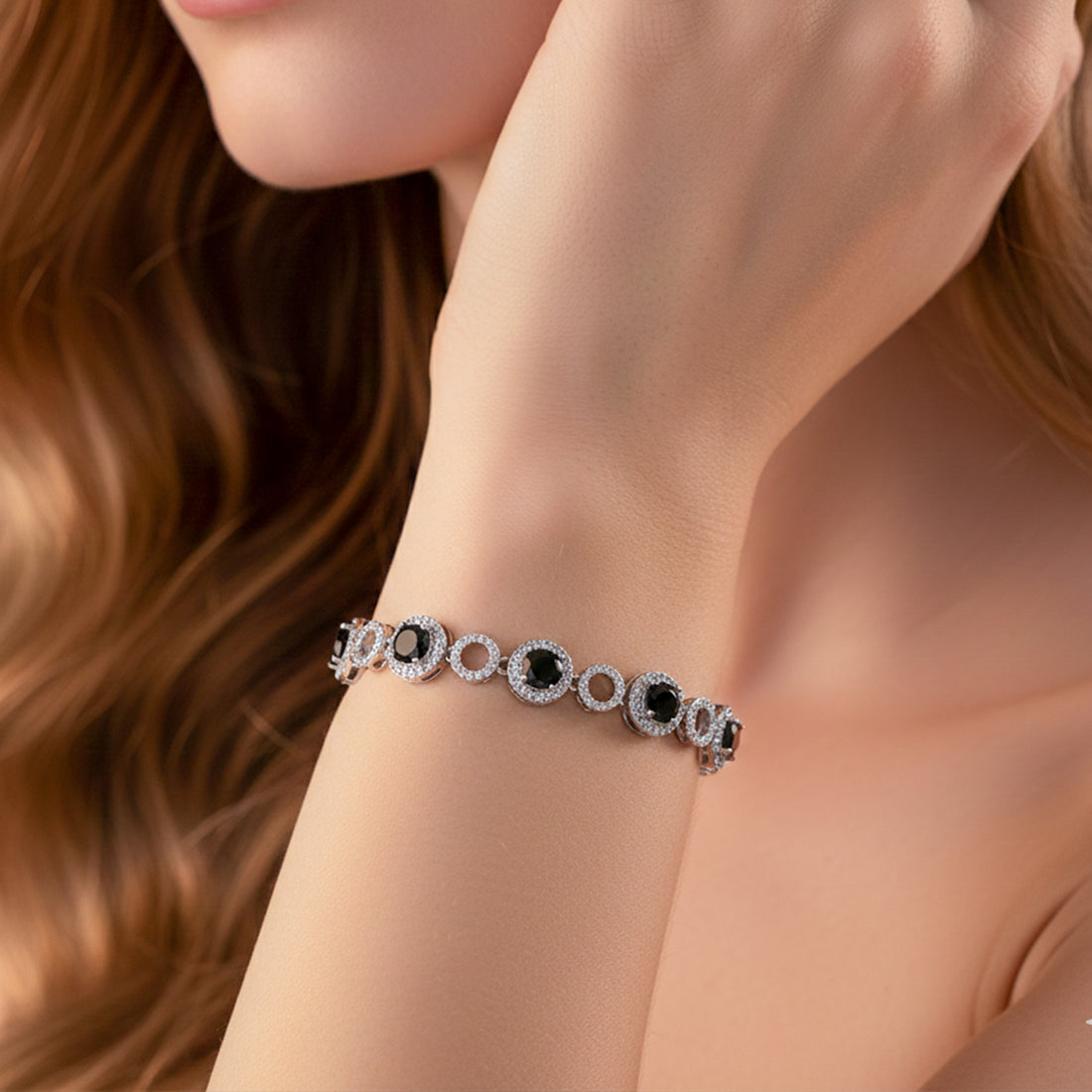 Halo Stone Tennis Bracelet GWB -139