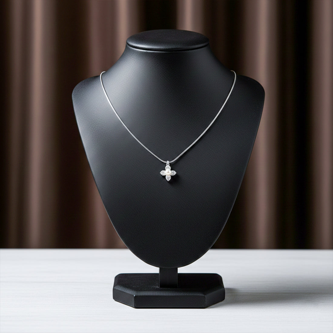 Crystal Flower Pearl Pendant GWN -54