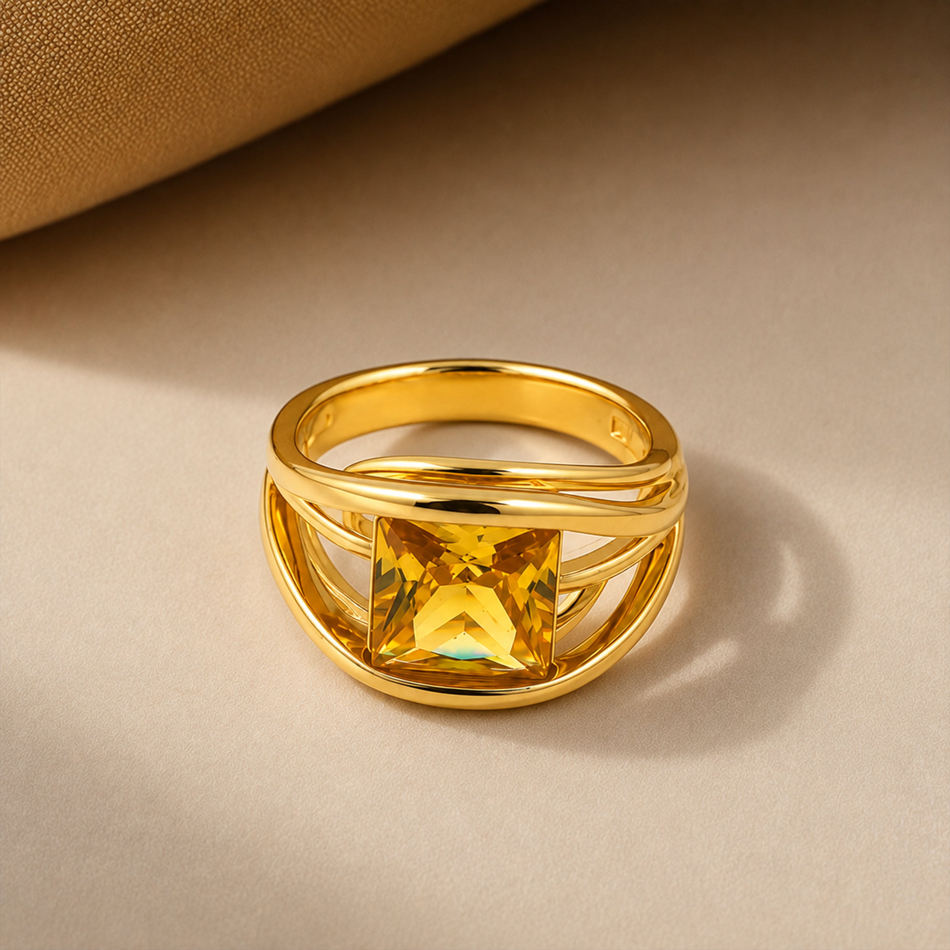 Aureon Geometric Luxe Ring GMR -46