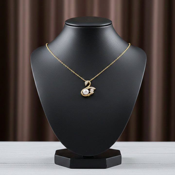 Gold Swan Crystal Necklace GWN -35