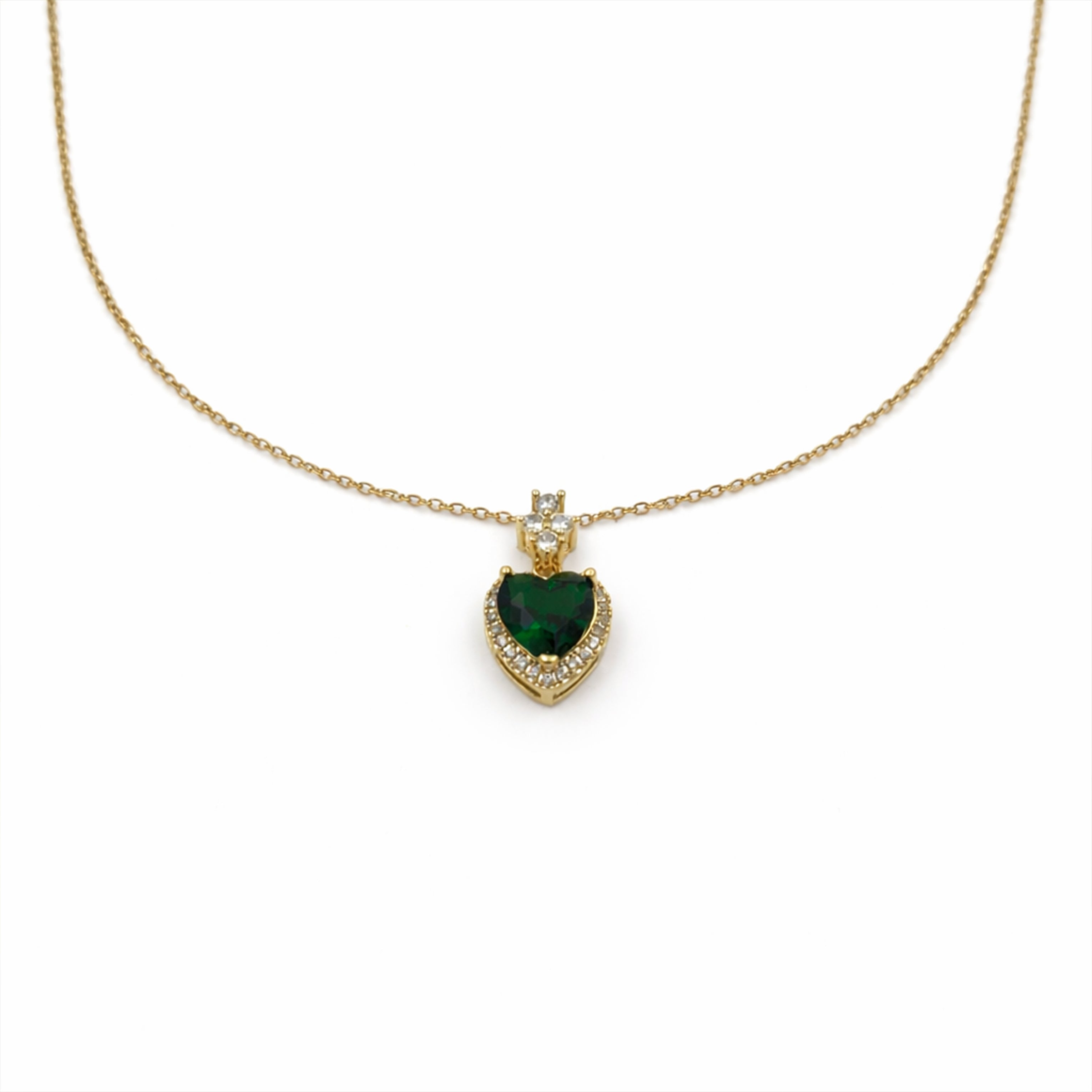 Heart Halo Pendant Necklace GWN -163