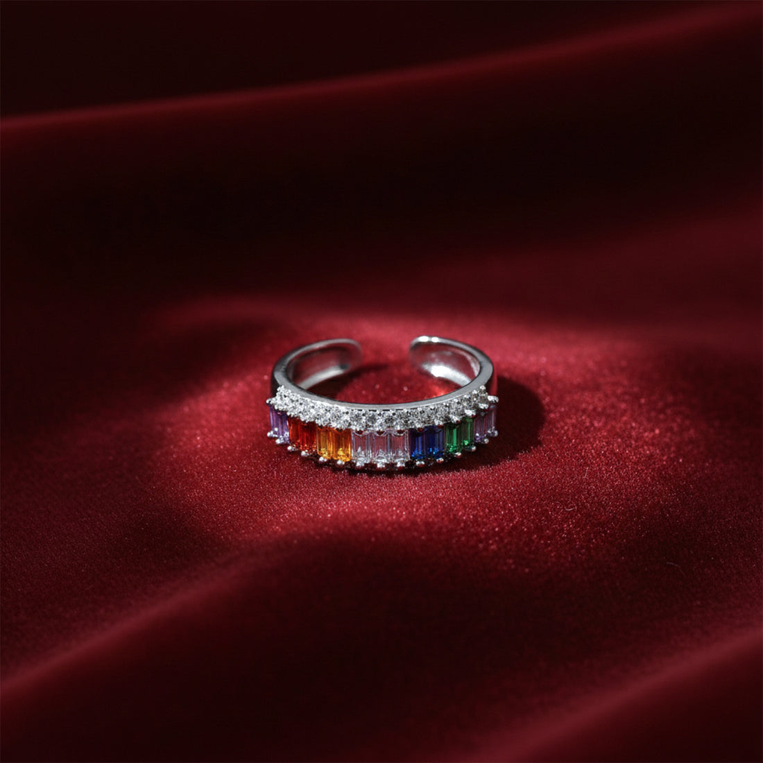 Prism Radiance Rainbow Band Ring GWR -62