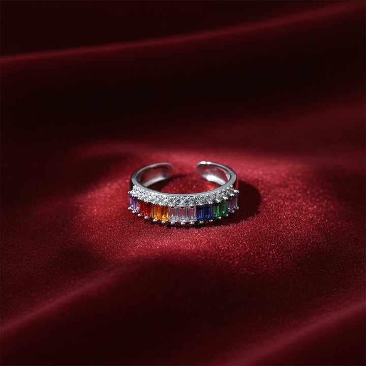 Prism Radiance Rainbow Band Ring GWR -62