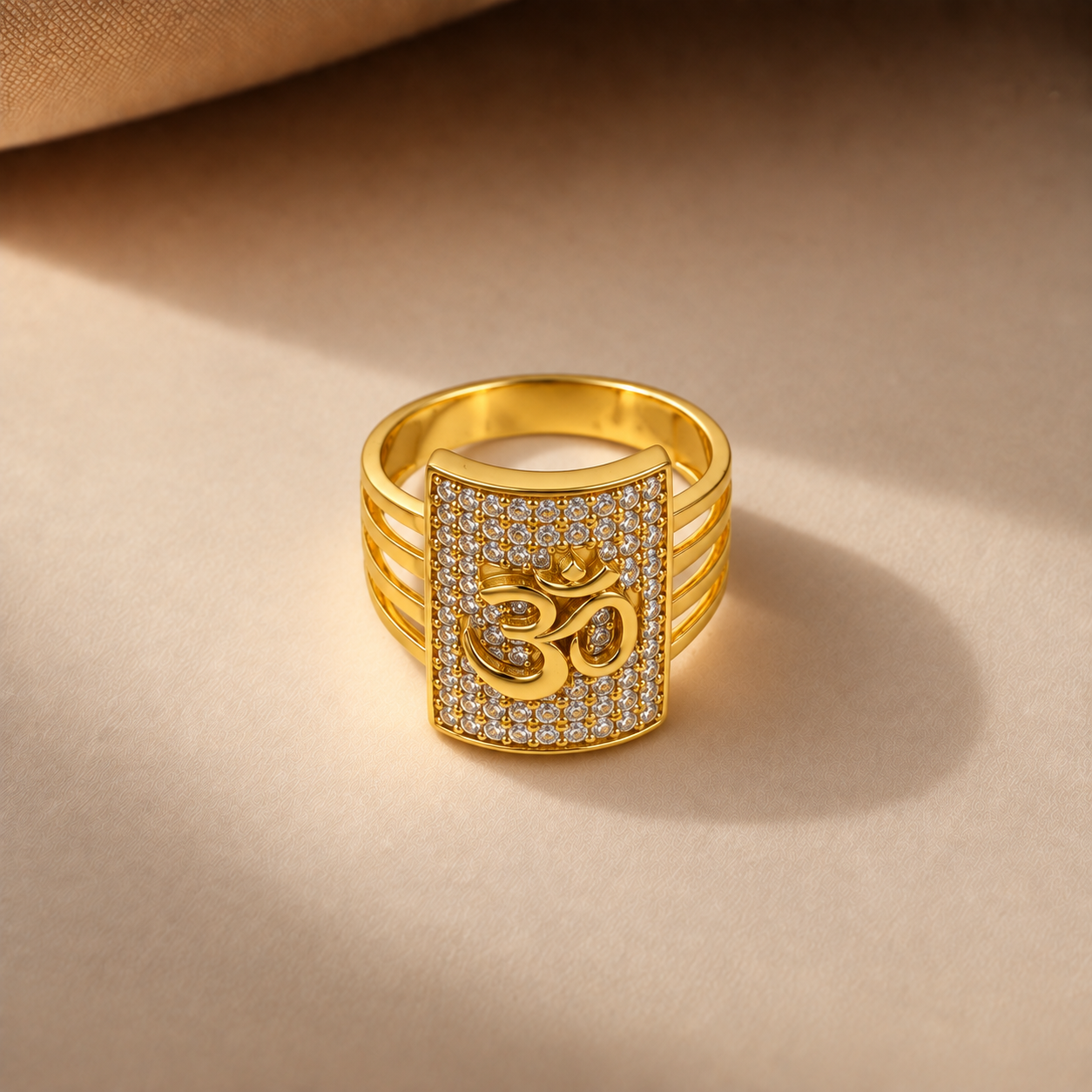 Om Shakti Gold Ring GMR -59