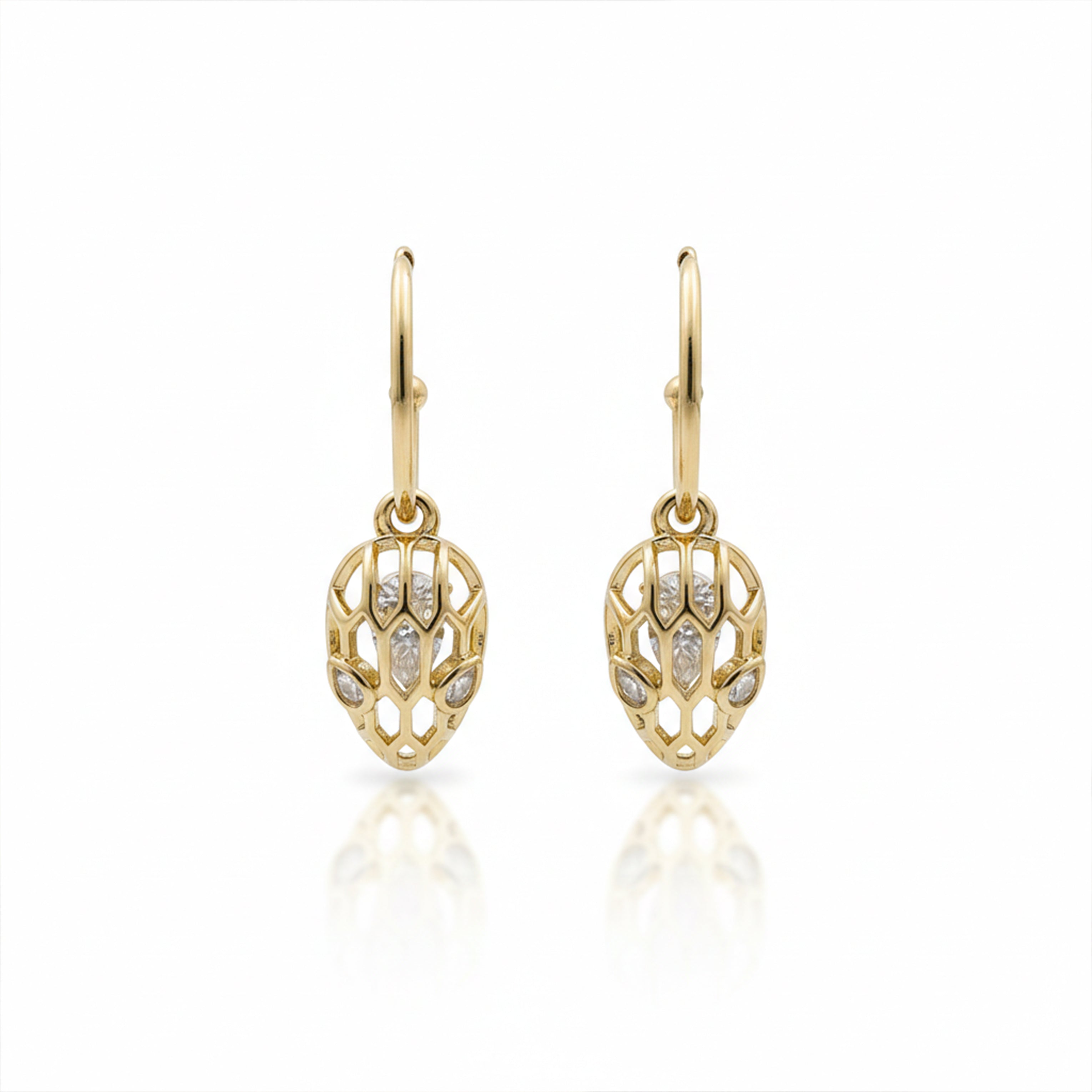 Golden Aura Drop Earrings GWE -100