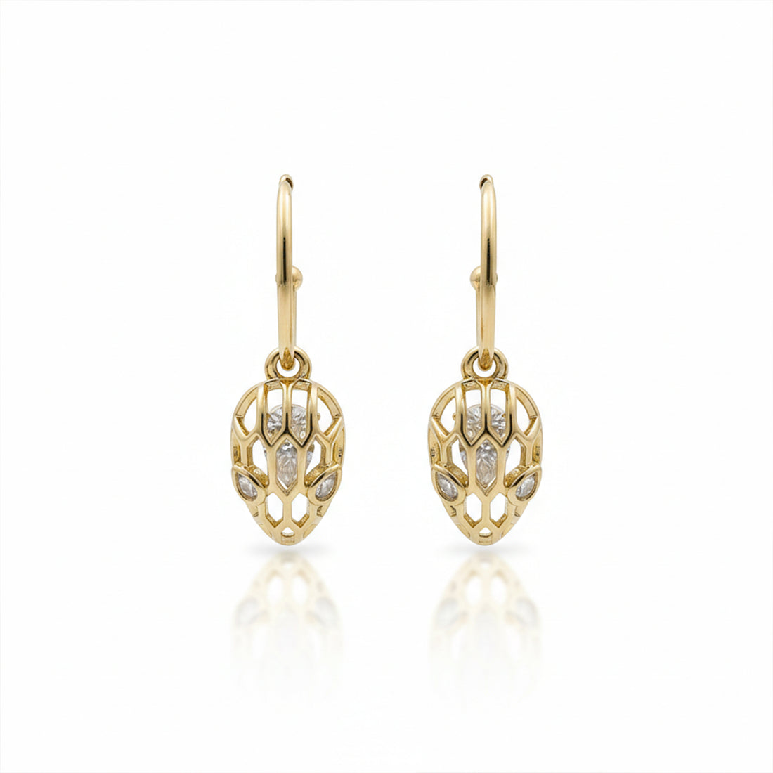 Golden Aura Drop Earrings GWE -100