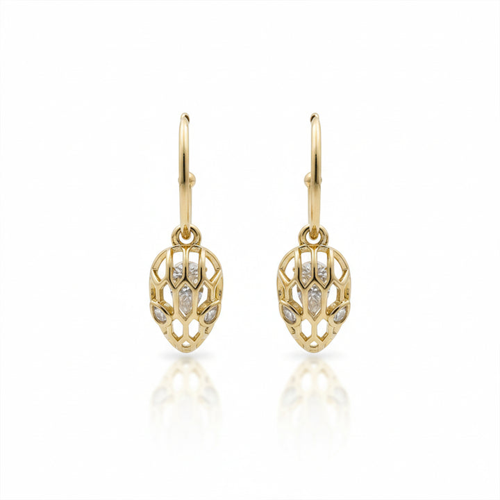 Golden Aura Drop Earrings GWE -100