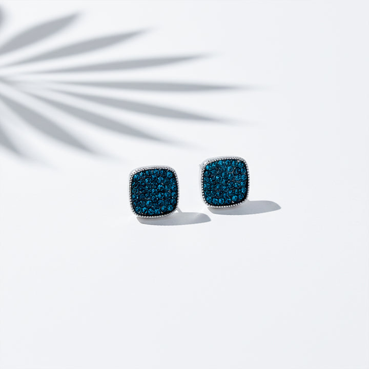 Midnight Blue Square Earrings GWE -114