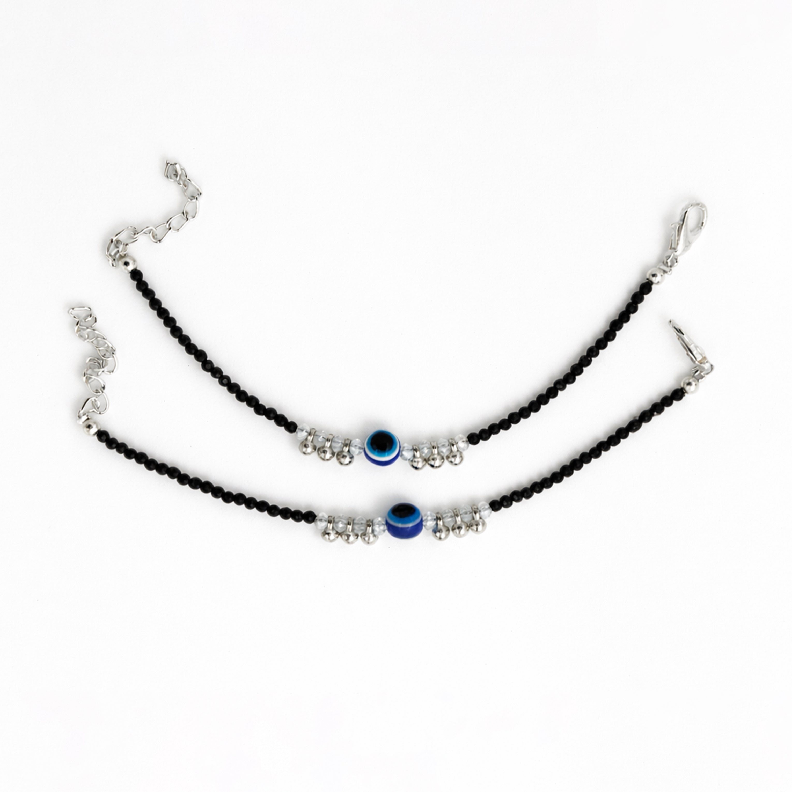 Black Beaded Nazar Protection Bracelet GBB -6