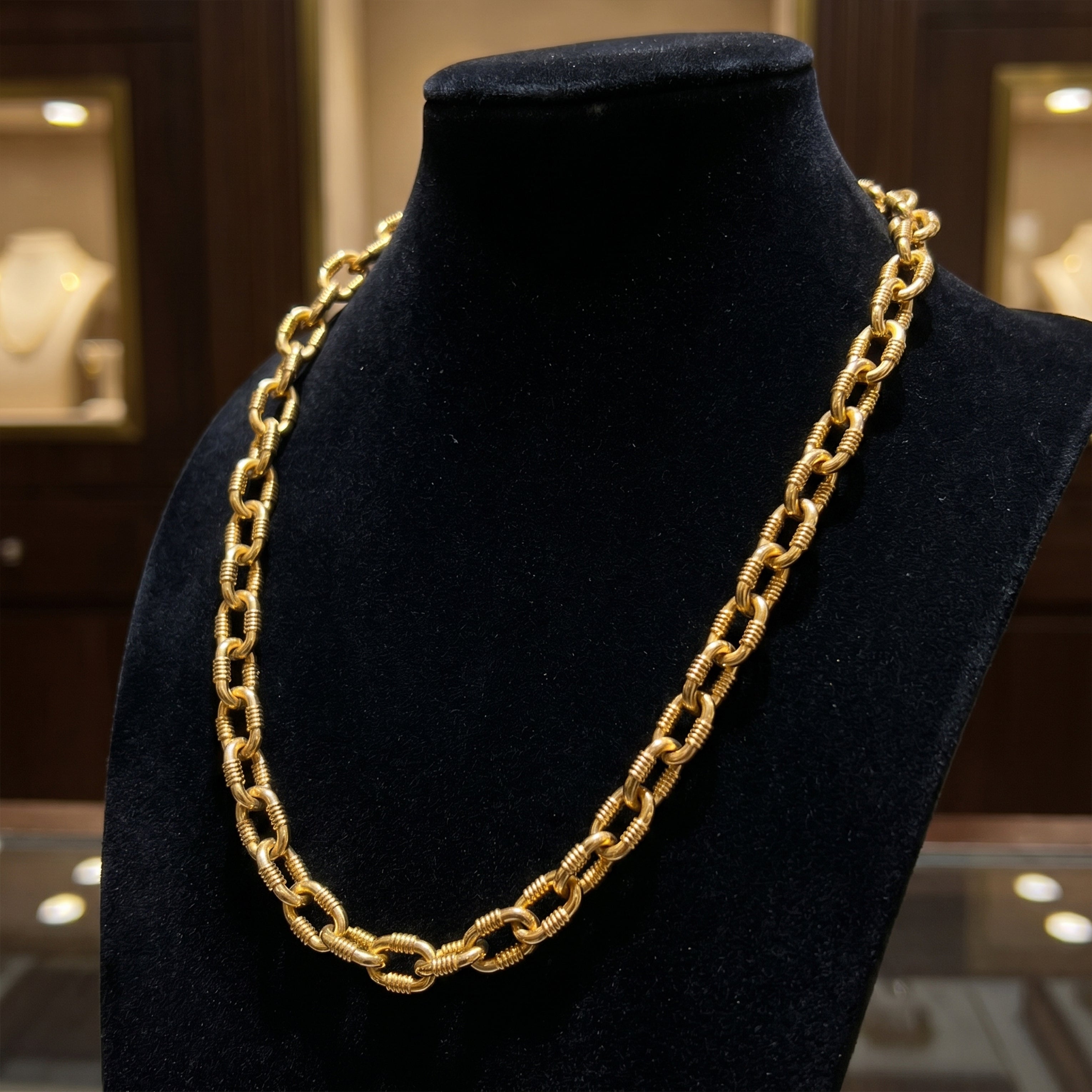 Oval Link Gold Chain GMC -26