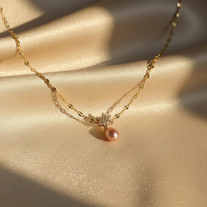 Crystal Star Pearl Pendant GWN -44