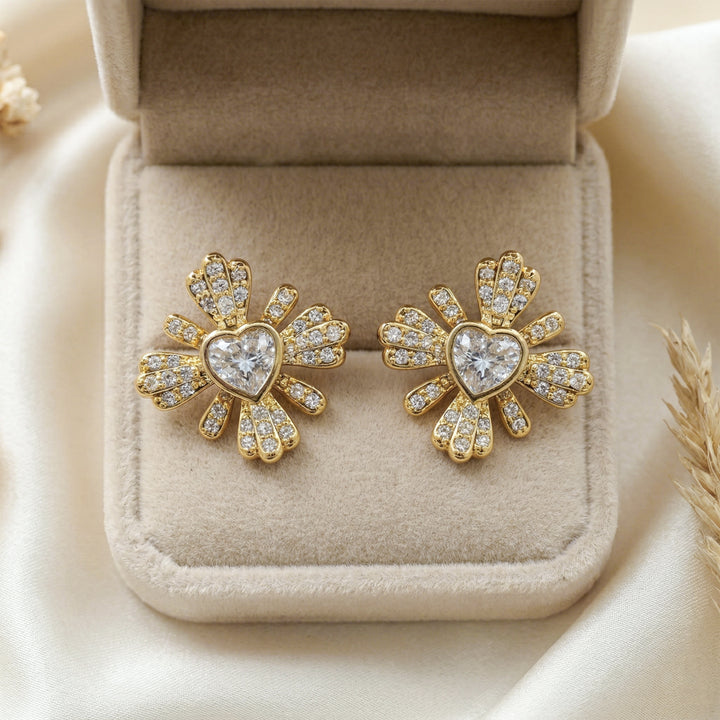 Radiant Love Floral Studs GWE -105