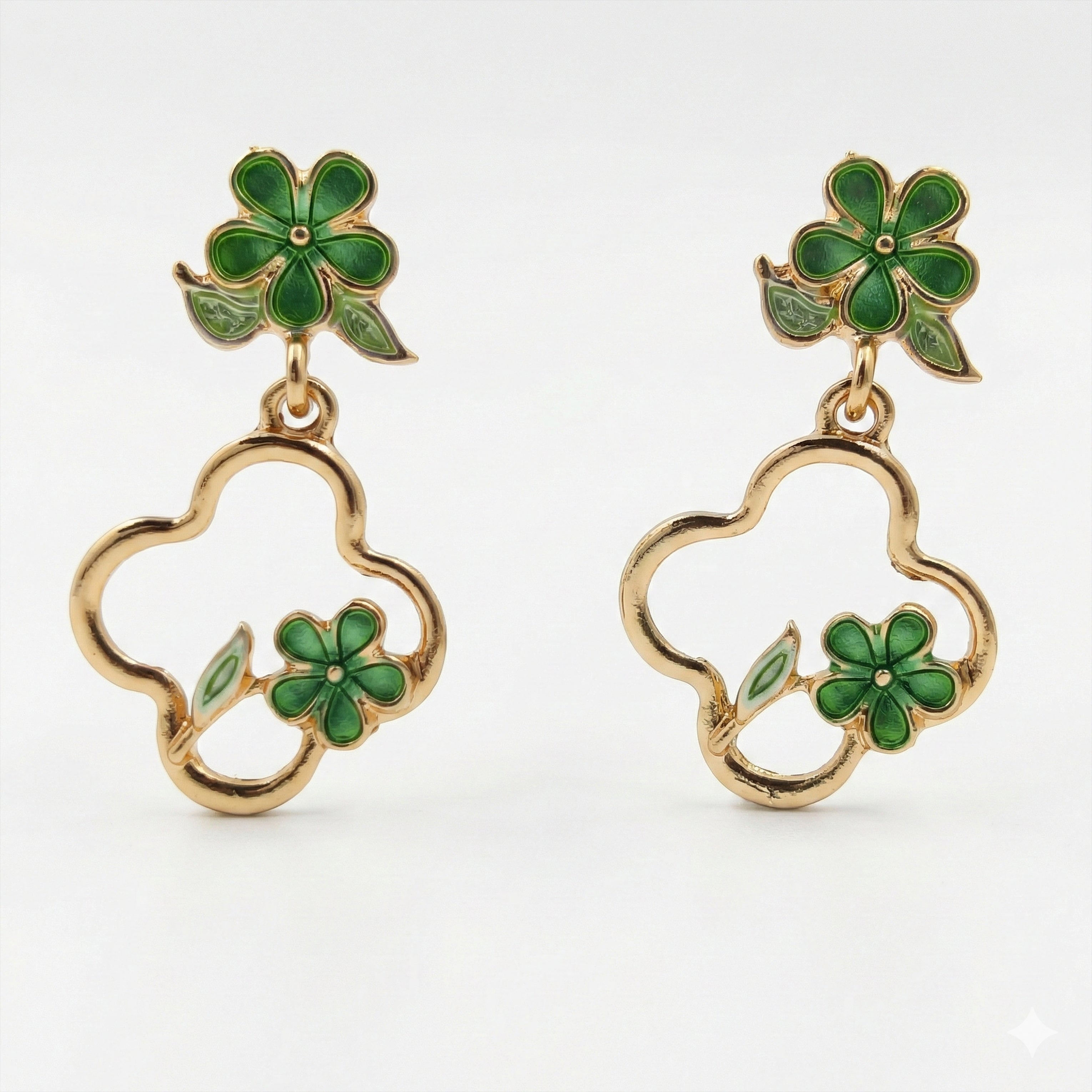 Green Clover Earrings GWE -182