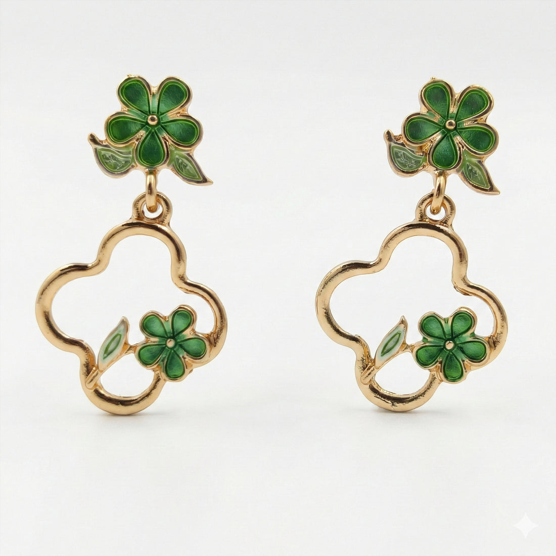 Green Clover Earrings GWE -182