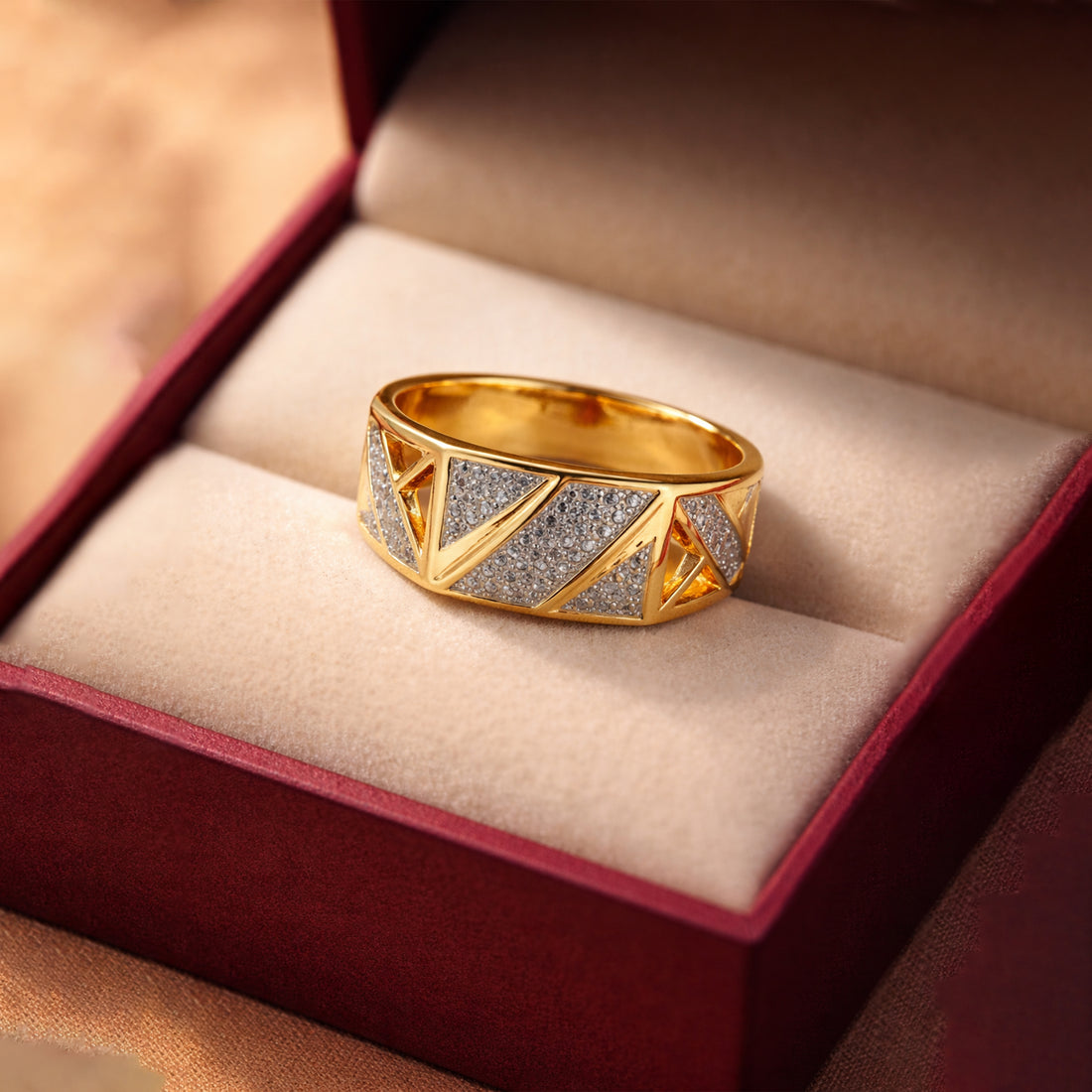 Golden Geo Mens Ring GMR -27