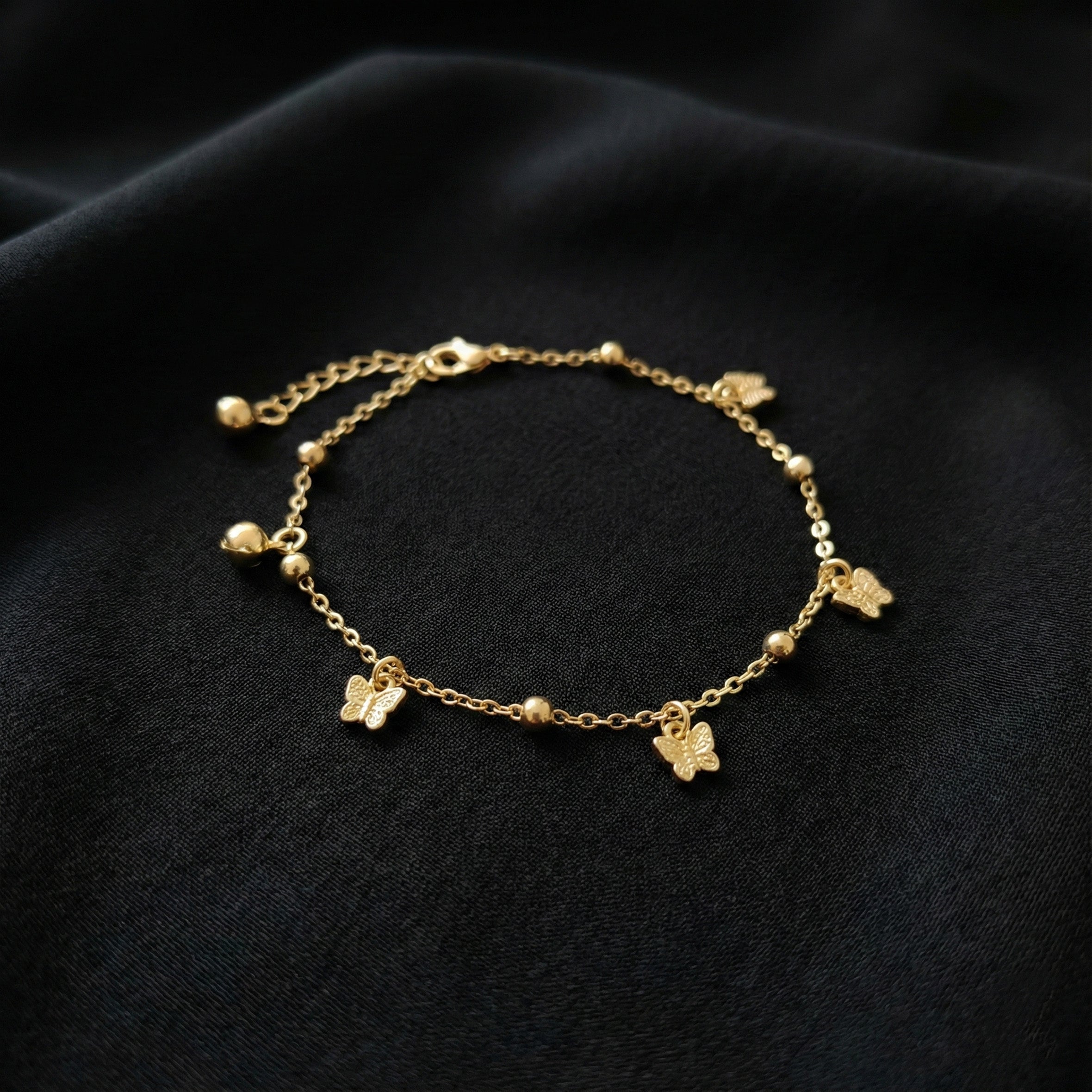 Flutter Glow Gold Anklet GWA -56