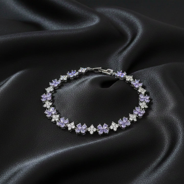Floral Stone Bracelet with Diamond GWB -140