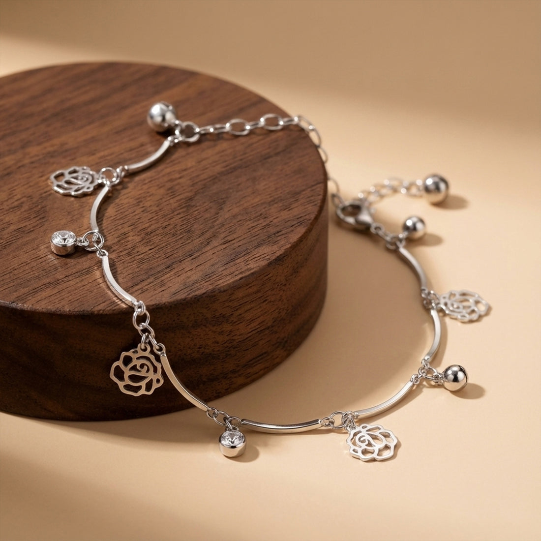 Rose Silver Anklet GWA -42