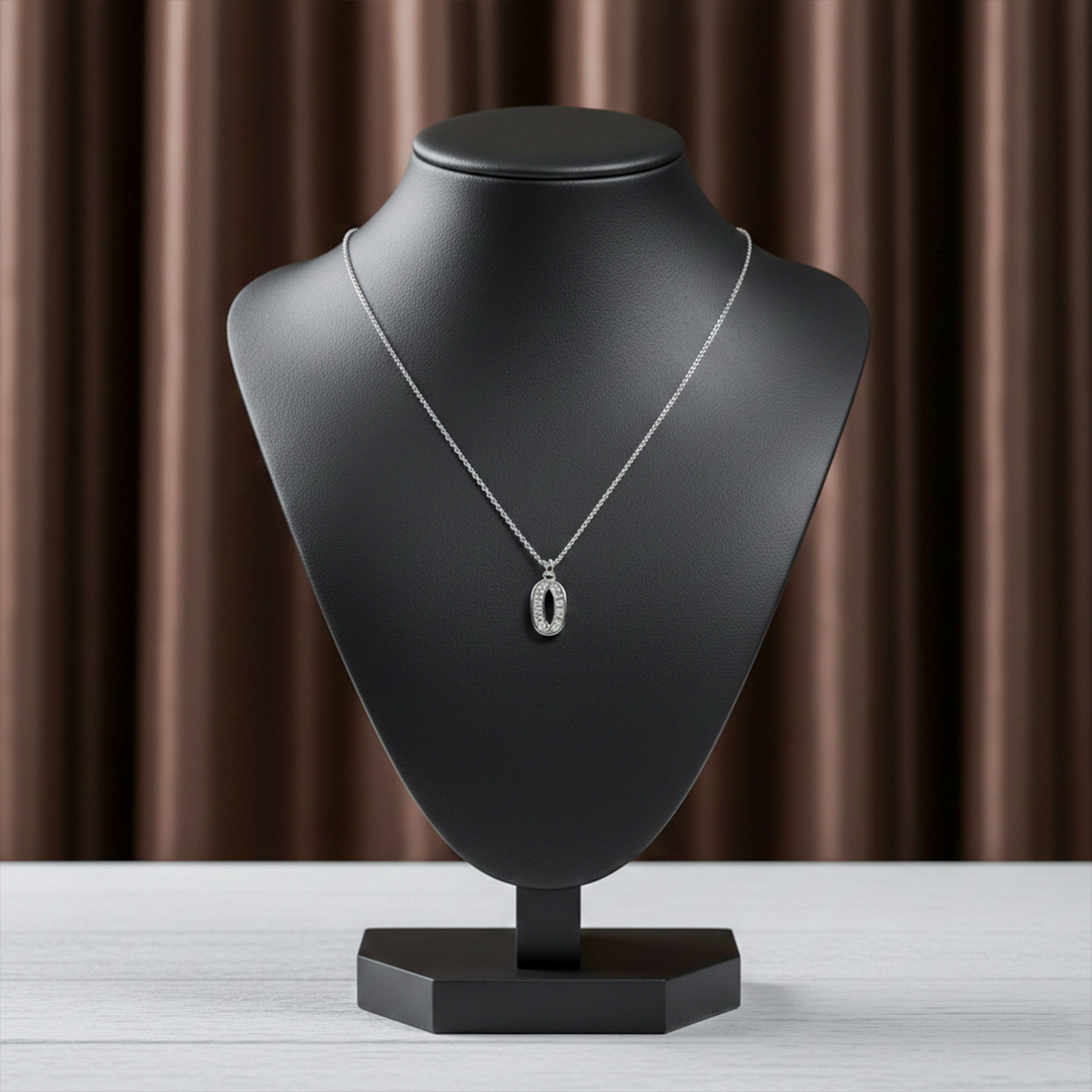 Silver Alphabet Letter Necklace GWN -45