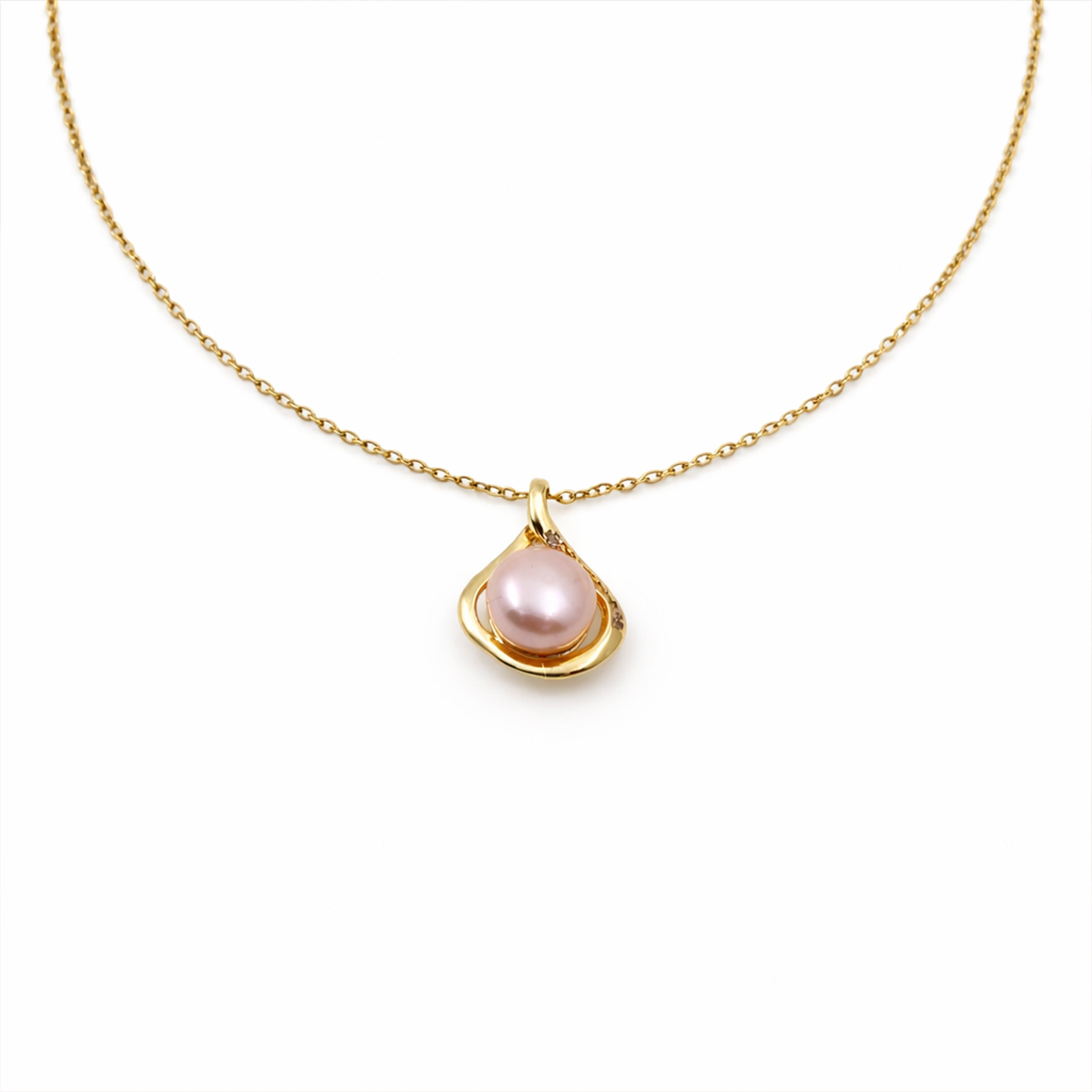 Elegant Gold Pearl Necklace GWN -34