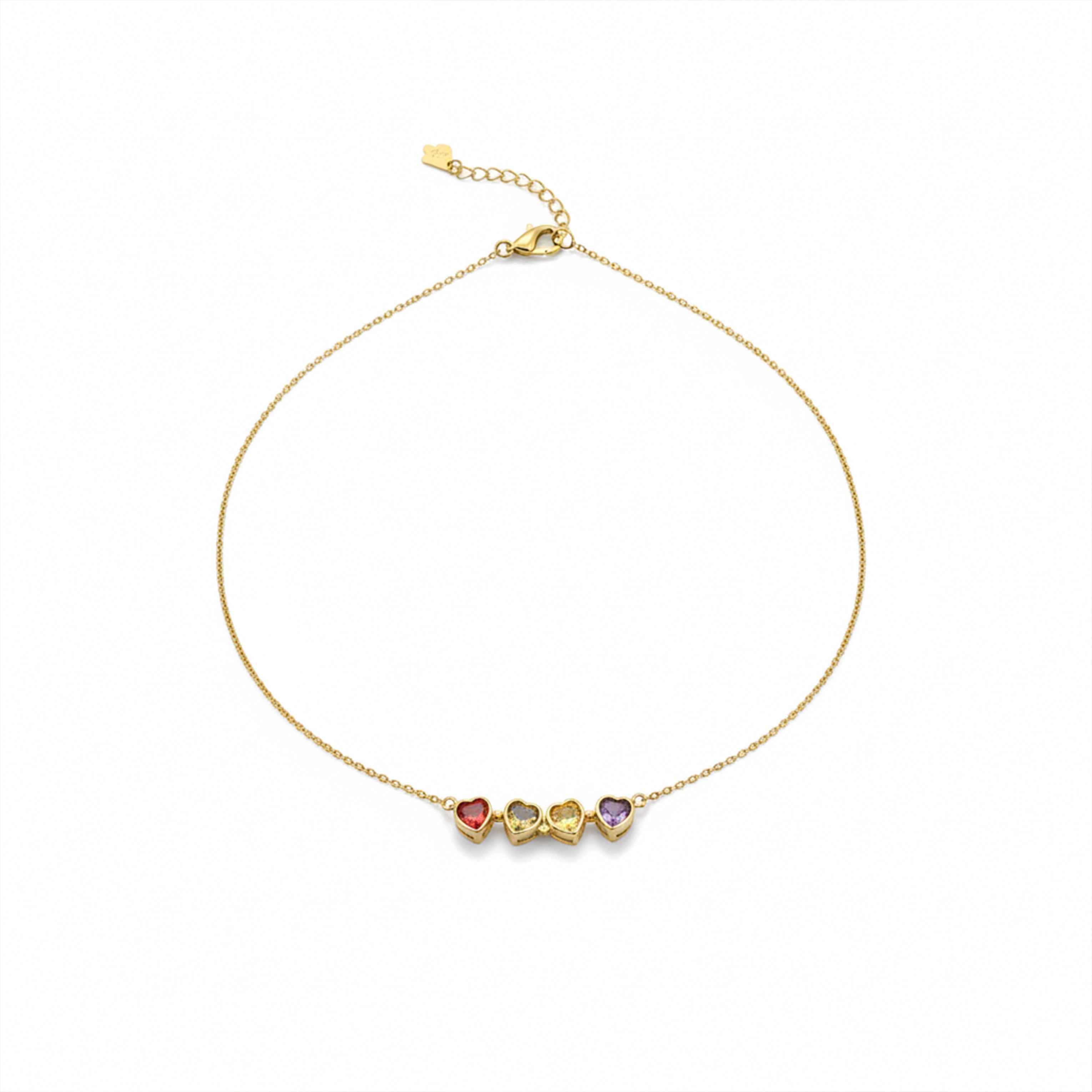 Multi-Heart Charm Neckless GWN -78