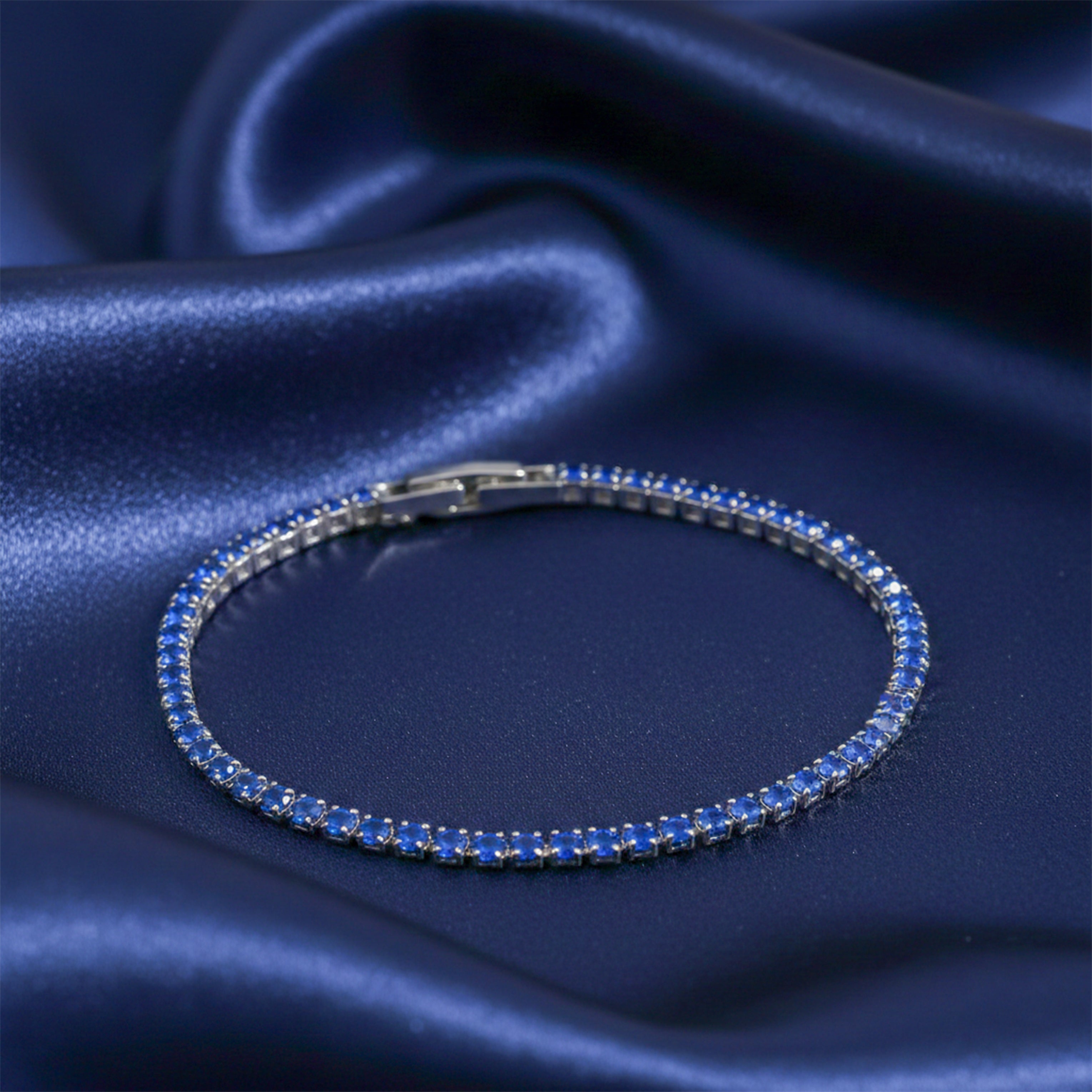 Royal Sapphire Tennis Bracelet GWB -72
