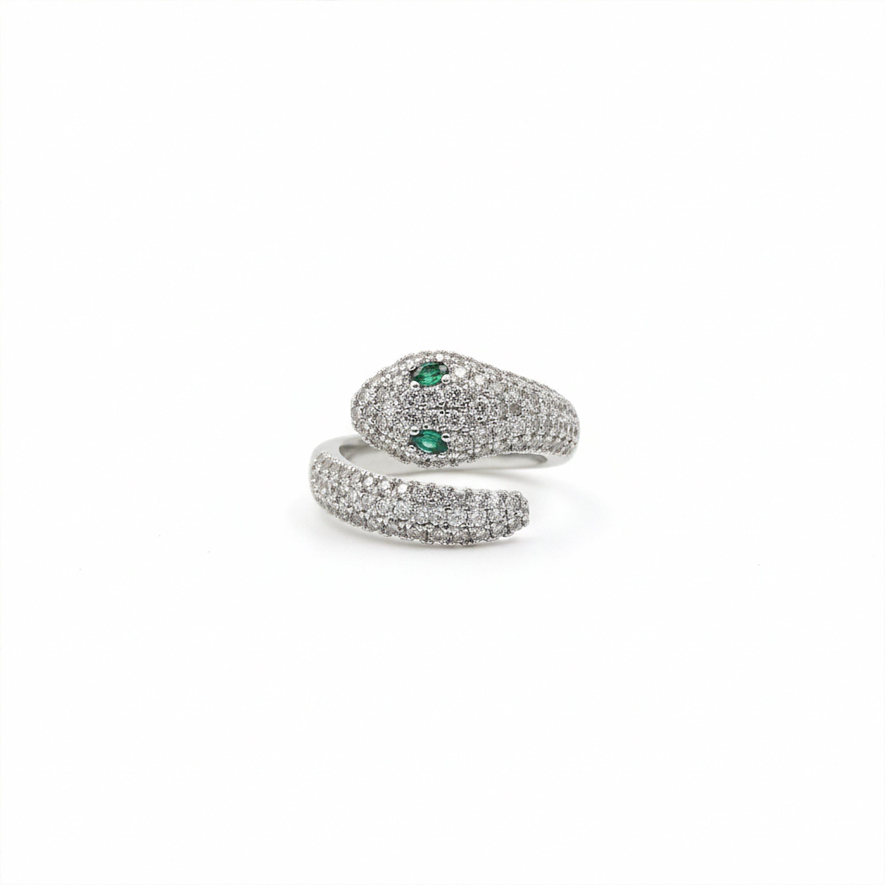 Emerald Serpent Pavé Ring GWR -75