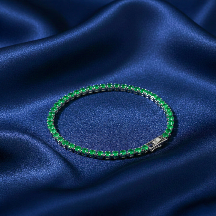 Emerald Glow Tennis Bracelet GWB -76