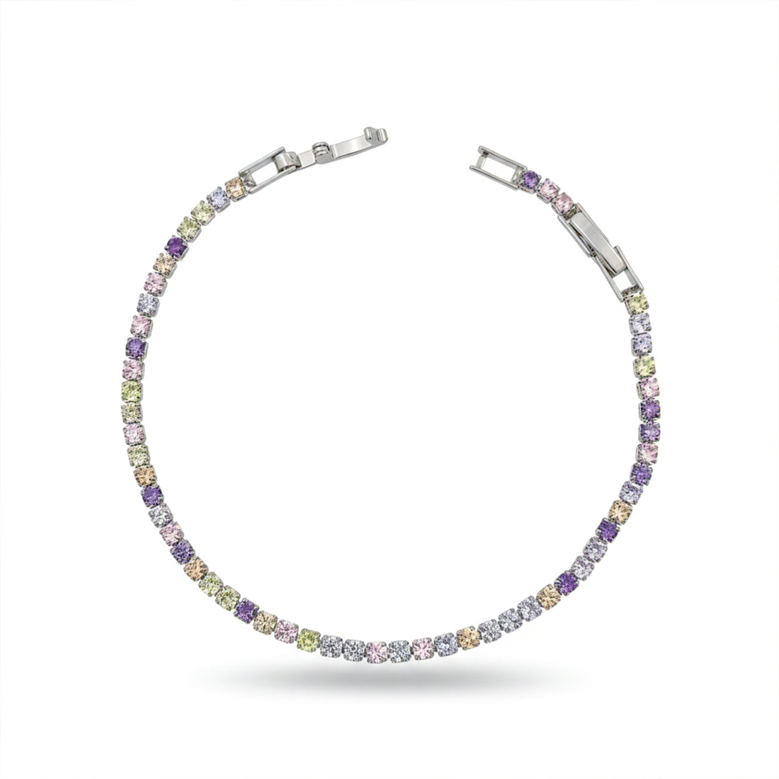 Rainbow Crystal Tennis Bracelet GWB -65
