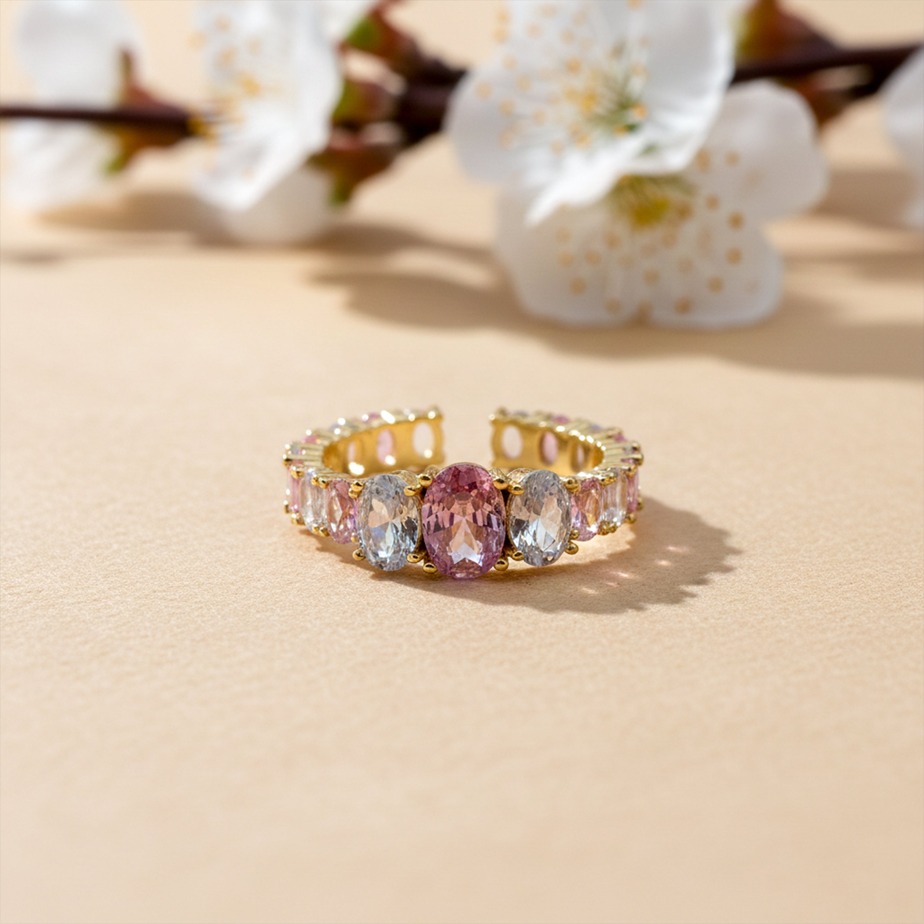 Blush Harmony Oval Band Ring GWR -58