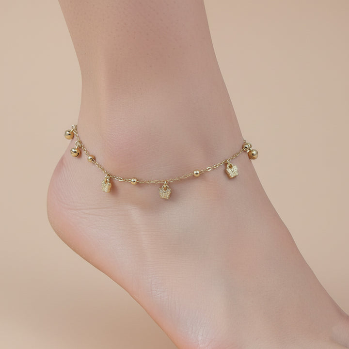 Flutter Glow Gold Anklet GWA -56