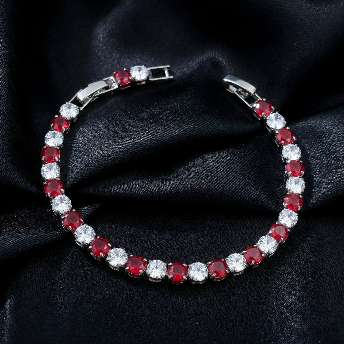 Ruby Radiance Crystal Tennis Bracelet GWB -67