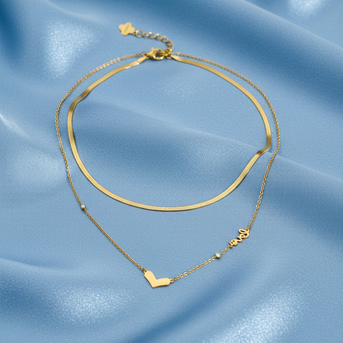 Layered Love Heart Necklace GWN -118