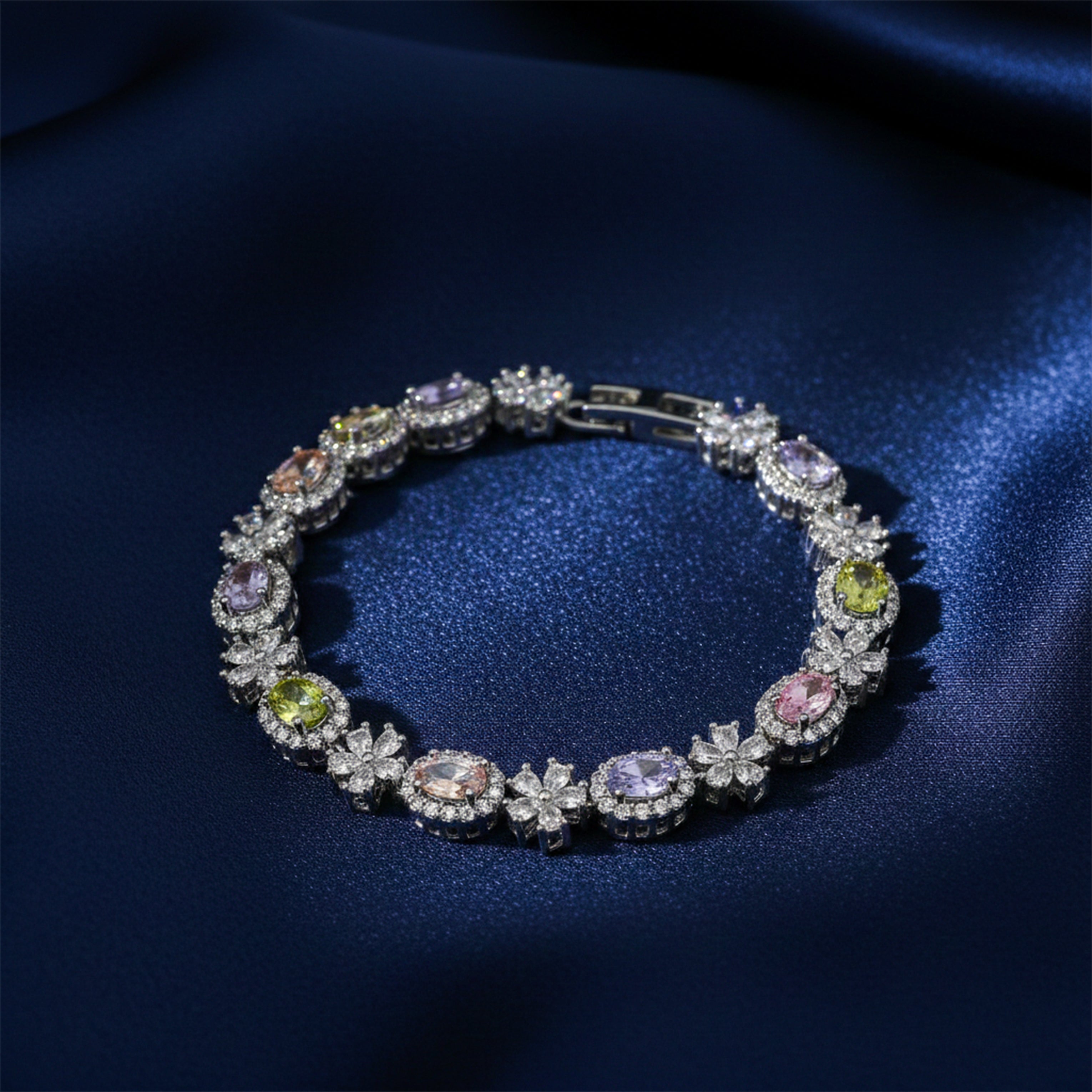 Pastel Royale Floral Halo Bracelet GWB -147