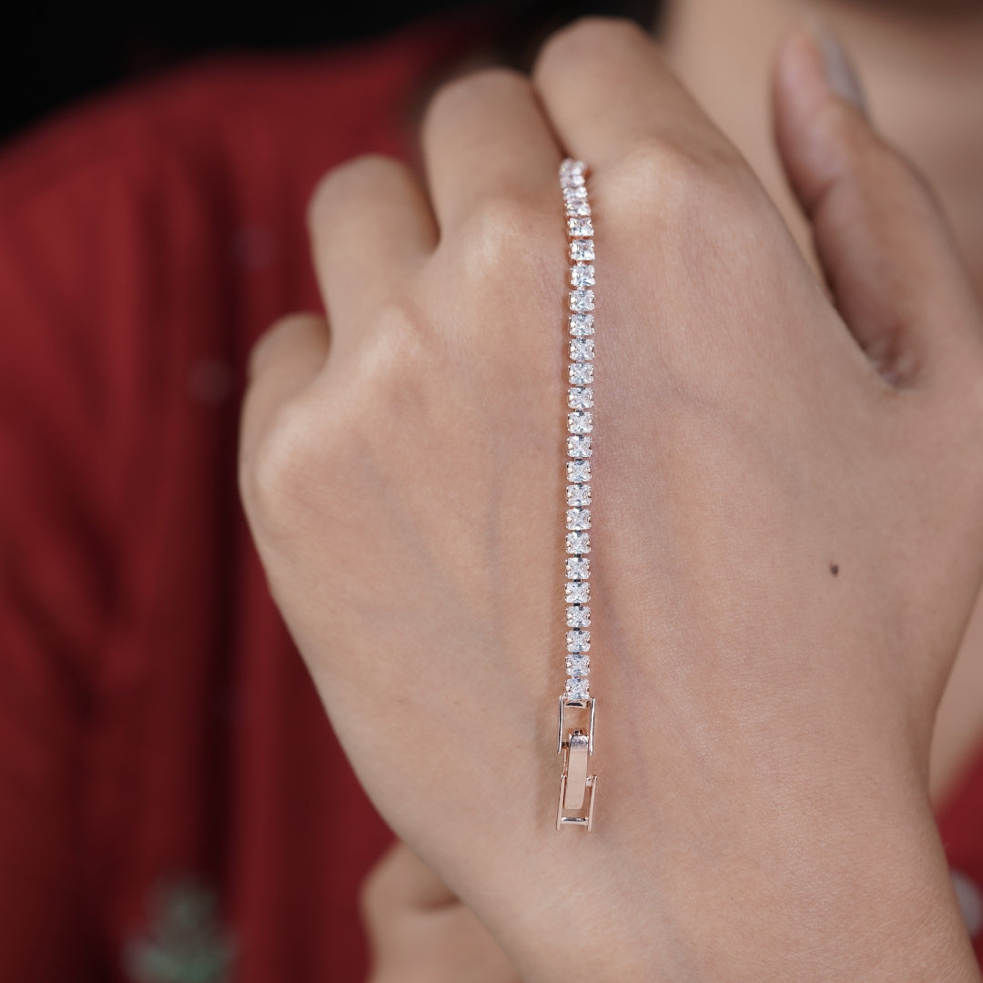 Mohini Rose Gold Slider Bracelet