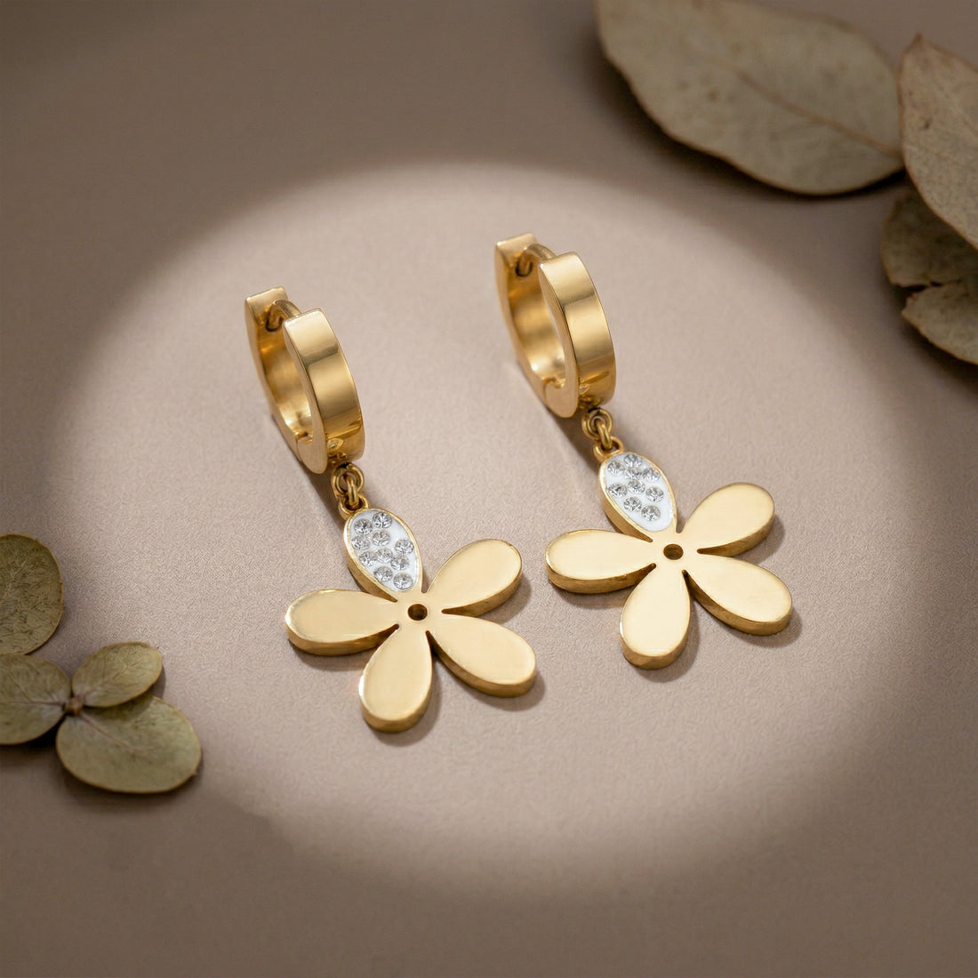 Golden Bloom Drop Hoops GWE -79